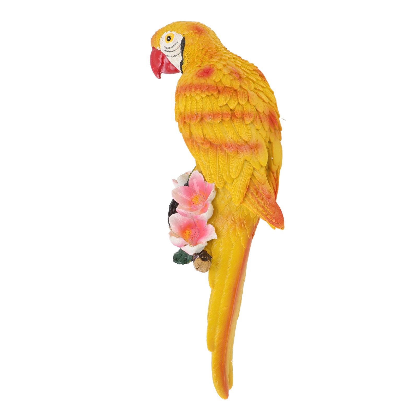 Parrot Sculpture Resin Bird Figurine Half Face Hanging Sculpture for Wall Tree view 8