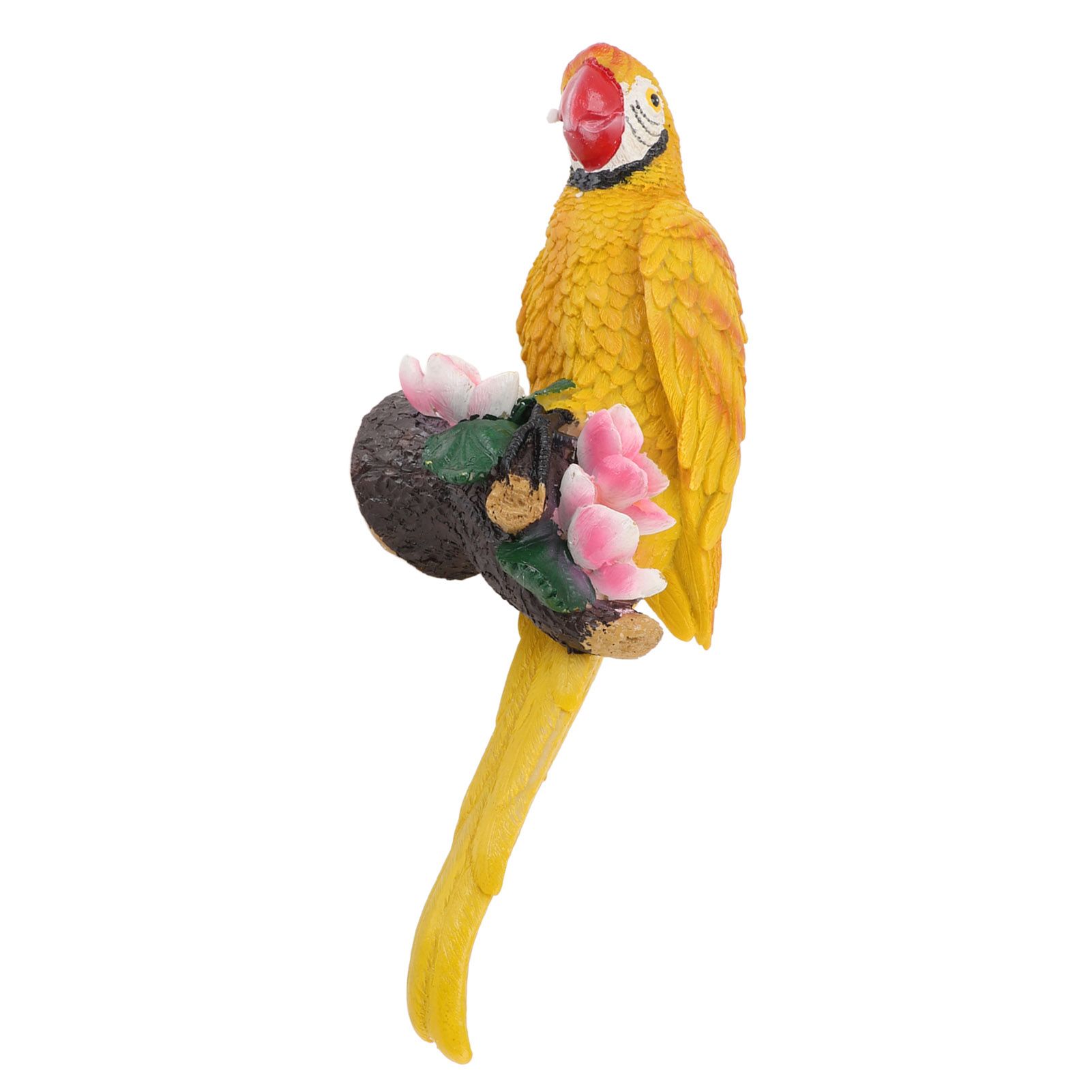 Parrot Sculpture Resin Bird Figurine Half Face Hanging Sculpture for Wall Tree view 10