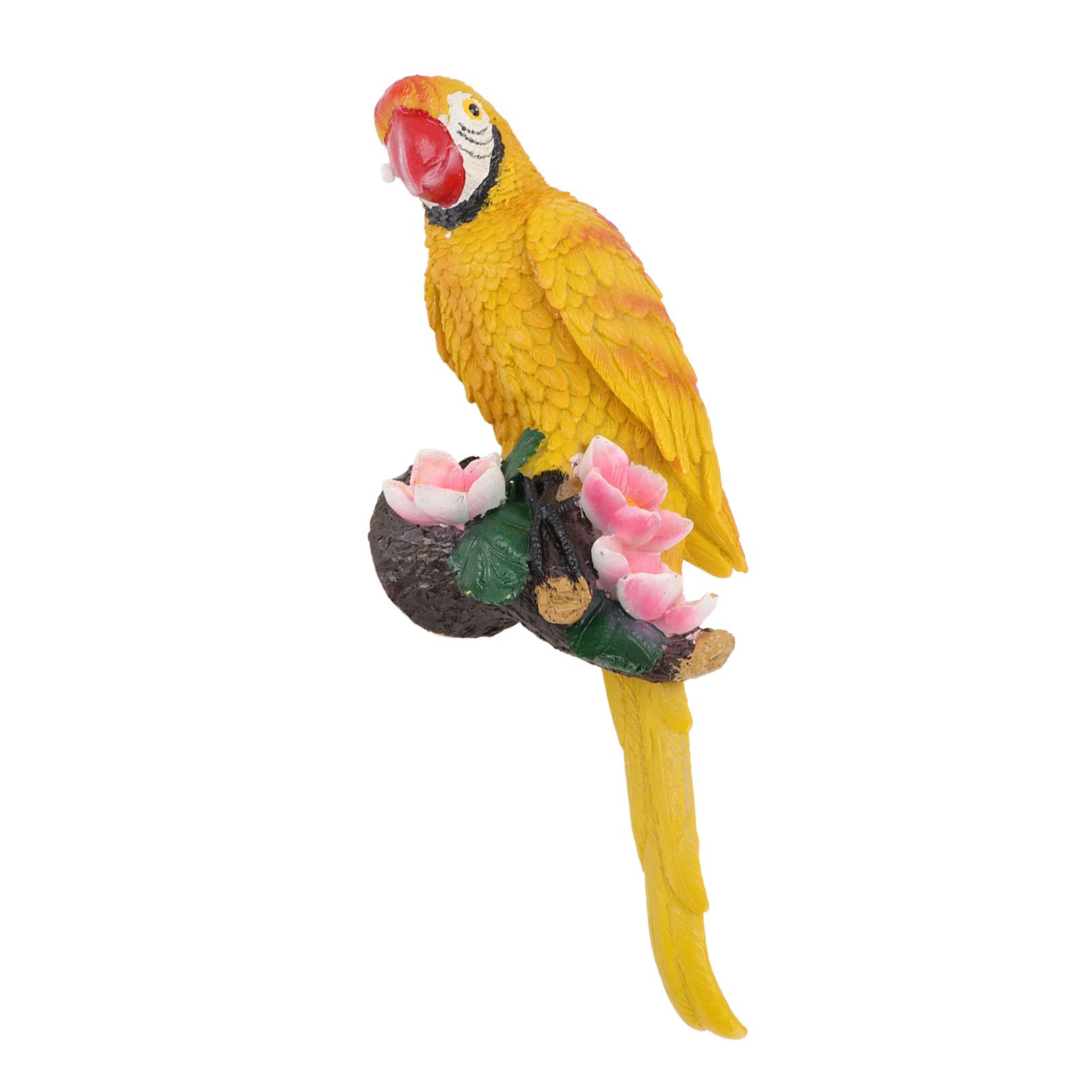 Parrot Sculpture Resin Bird Figurine Half Face Hanging Sculpture for Wall Tree view 12