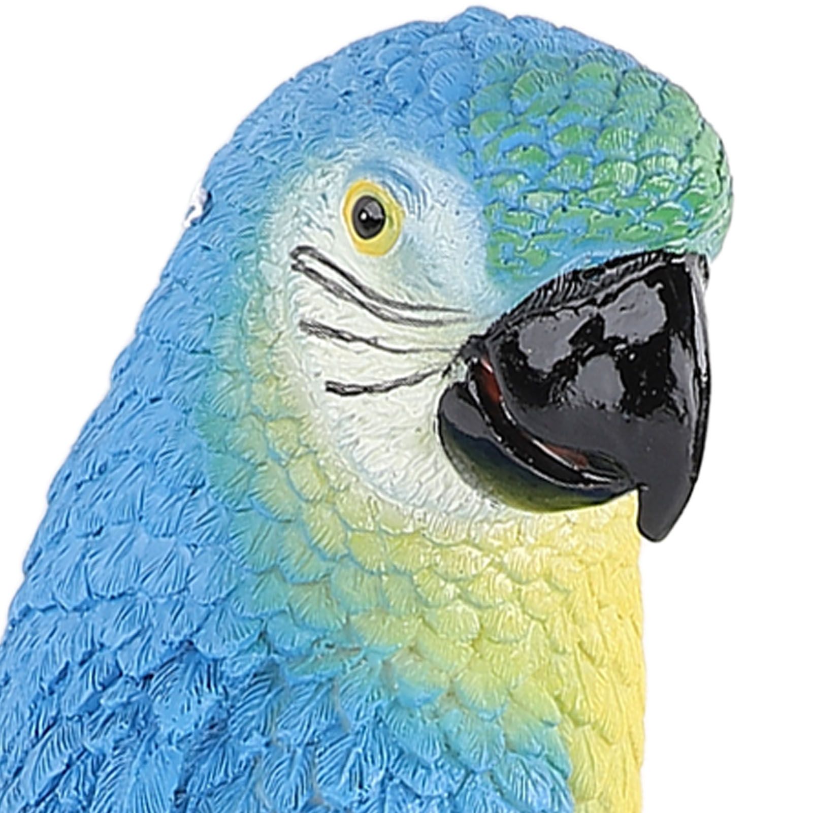 Parrot Ornament Half Face Bird Figurine Resin Sculpture for Tree Wall Living view 2