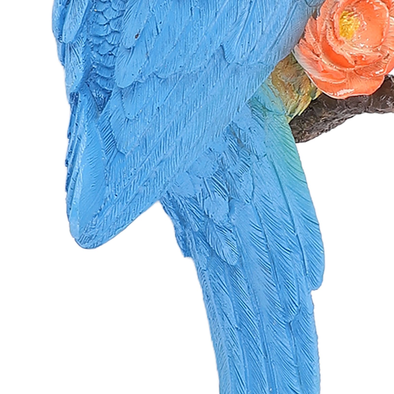 Parrot Ornament Half Face Bird Figurine Resin Sculpture for Tree Wall Living view 5