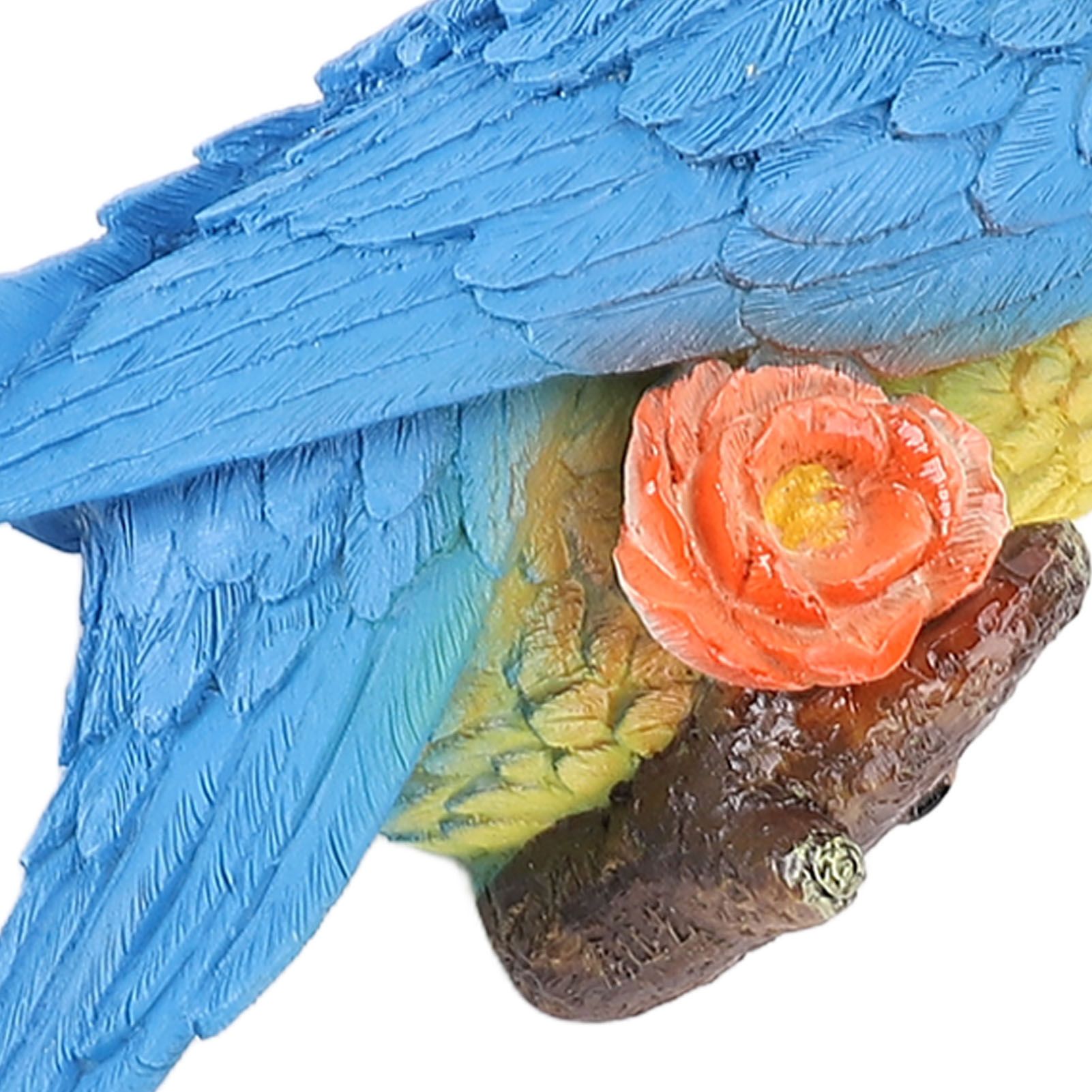 Parrot Ornament Half Face Bird Figurine Resin Sculpture for Tree Wall Living view 7