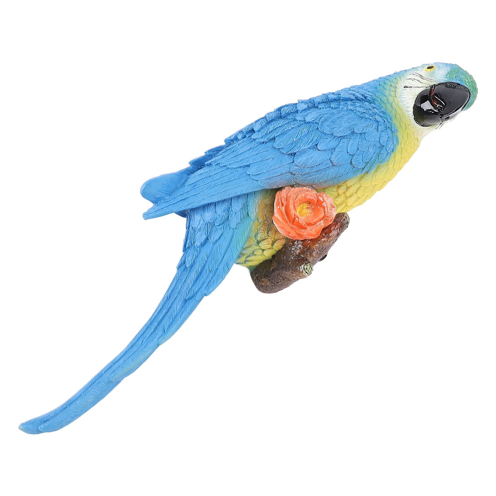 Parrot Ornament Half Face Bird Figurine Resin Sculpture for Tree Wall Living view 10