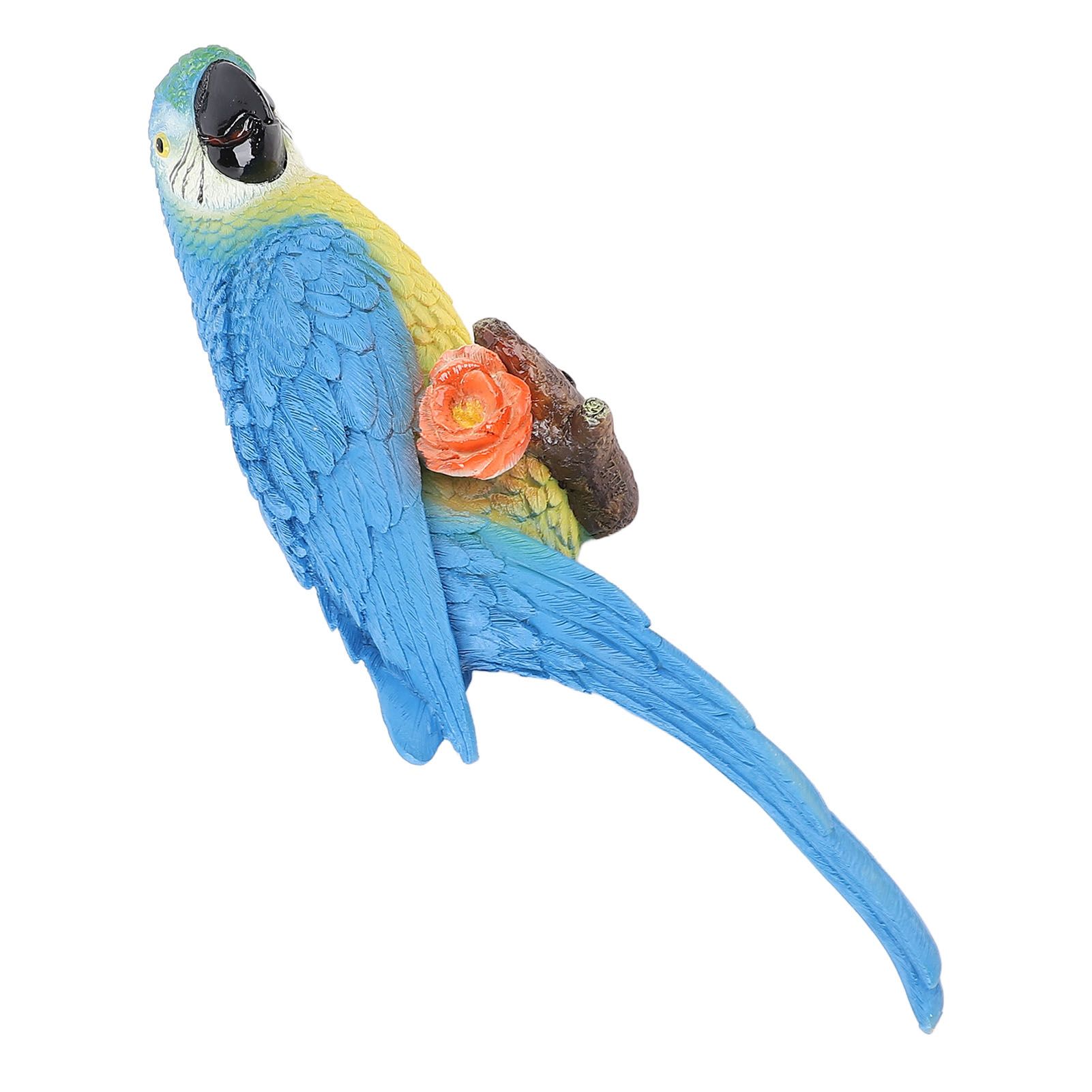 Parrot Ornament Half Face Bird Figurine Resin Sculpture for Tree Wall Living view 11
