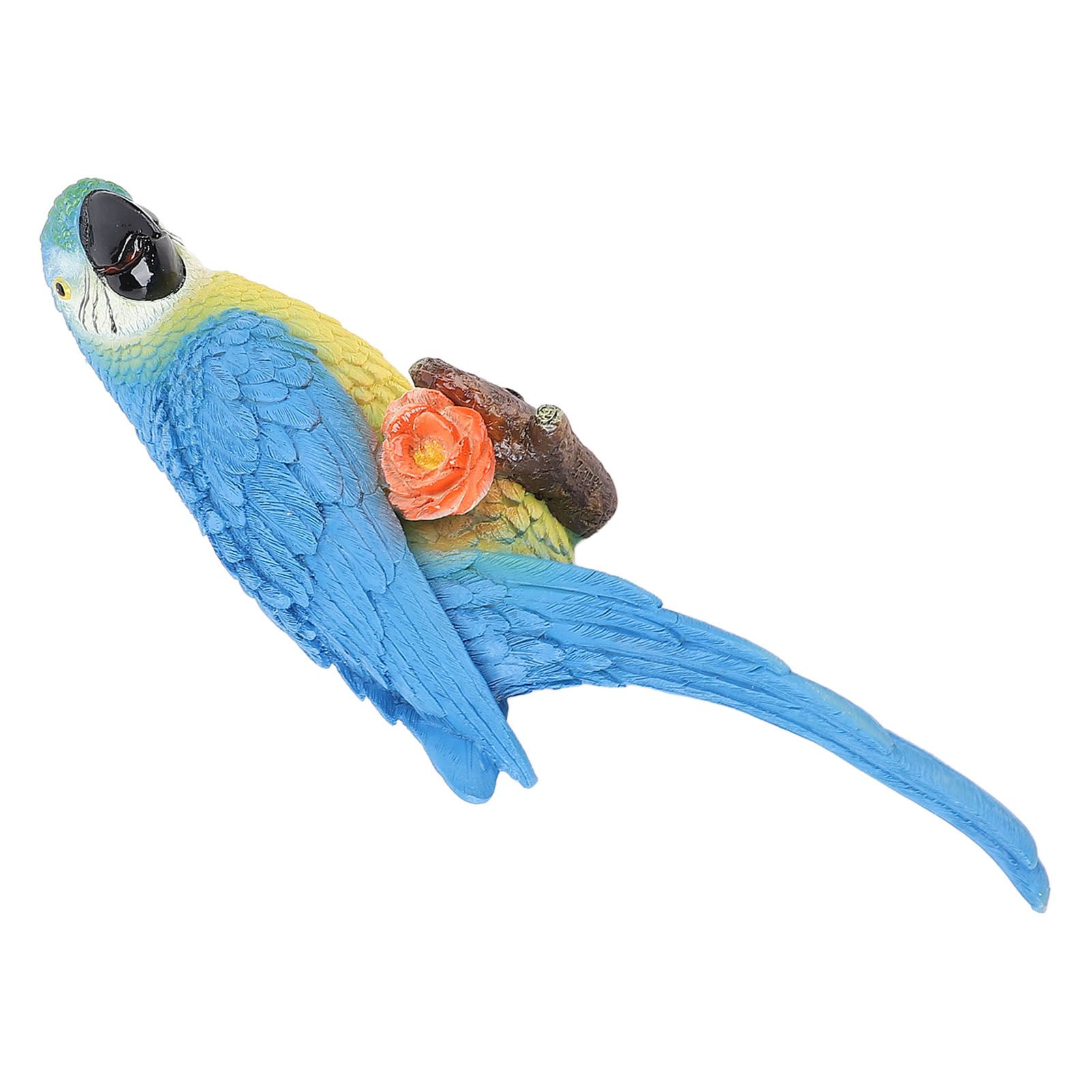Parrot Ornament Half Face Bird Figurine Resin Sculpture for Tree Wall Living view 12