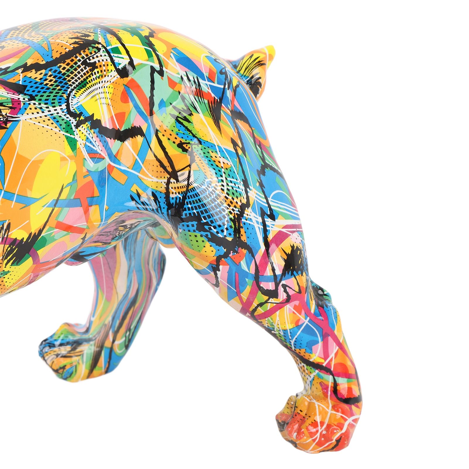 Colored Graffiti Bulldog Sculpture British Bulldog Statue Decoration Colorful view 5
