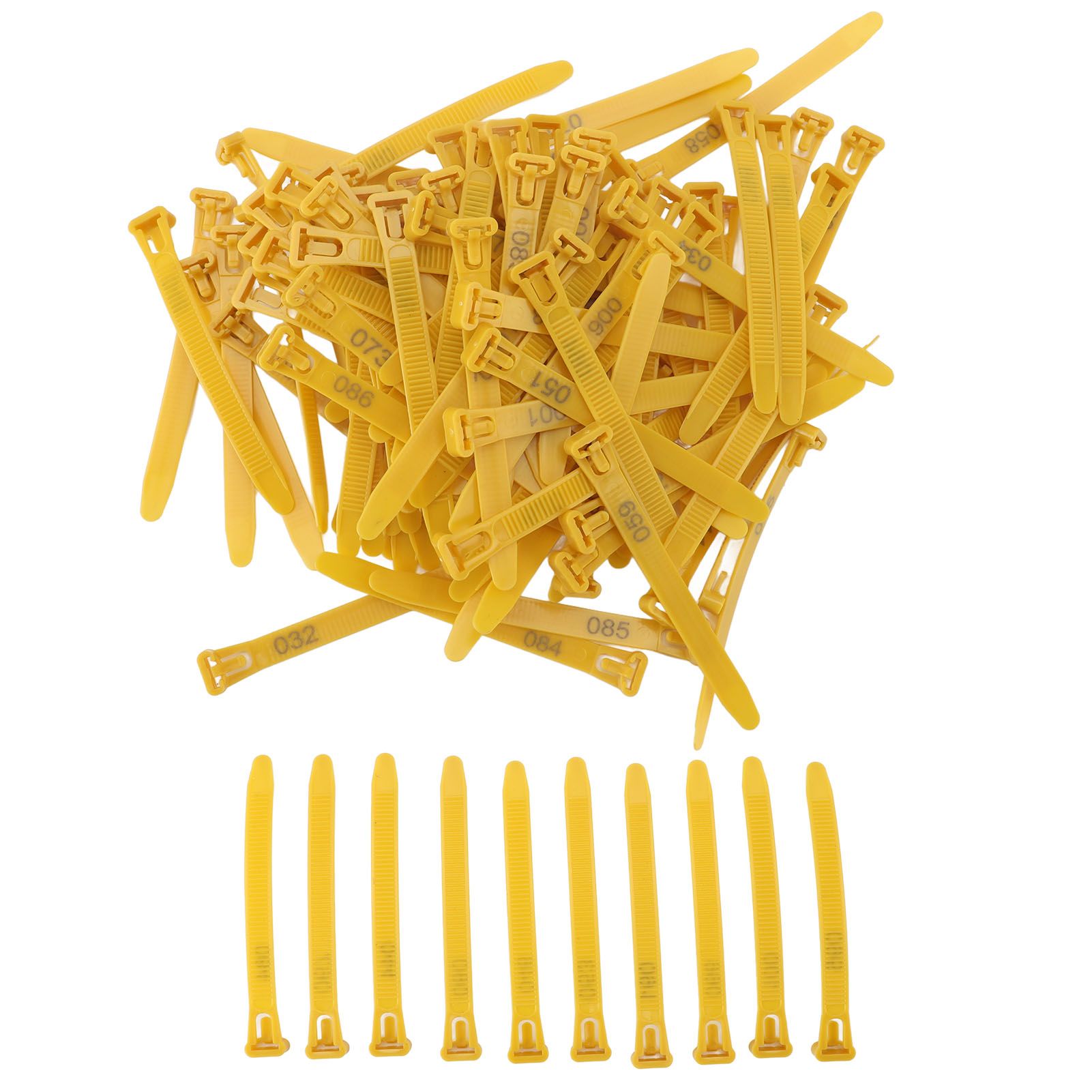 100pcs Chicken Leg Bands Adjustable Fadeless Numbered Poultry Identification view 3