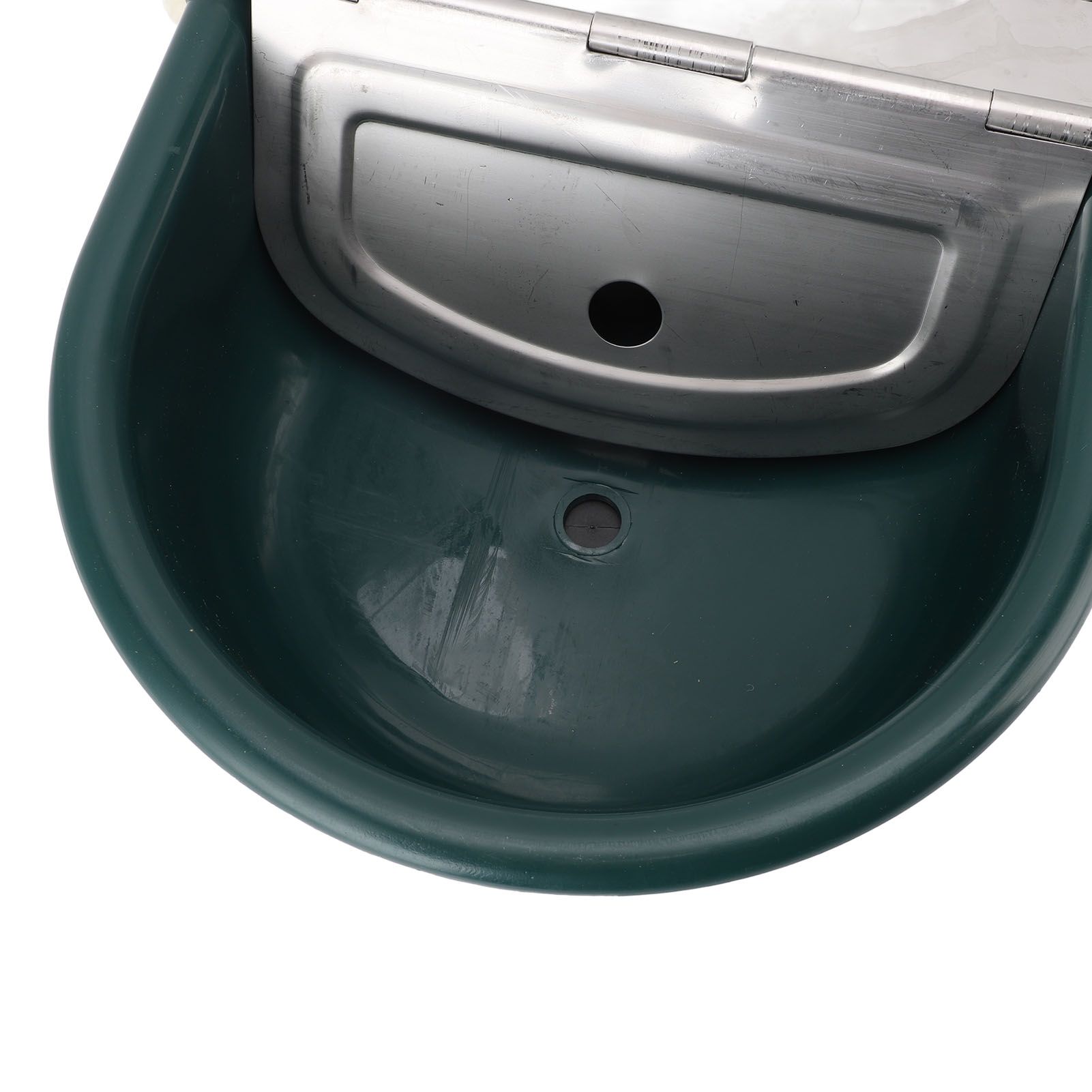 Livestock Water Bowl Trough Drinking Dispenser Farm Feeder Plastic with Iron view 2