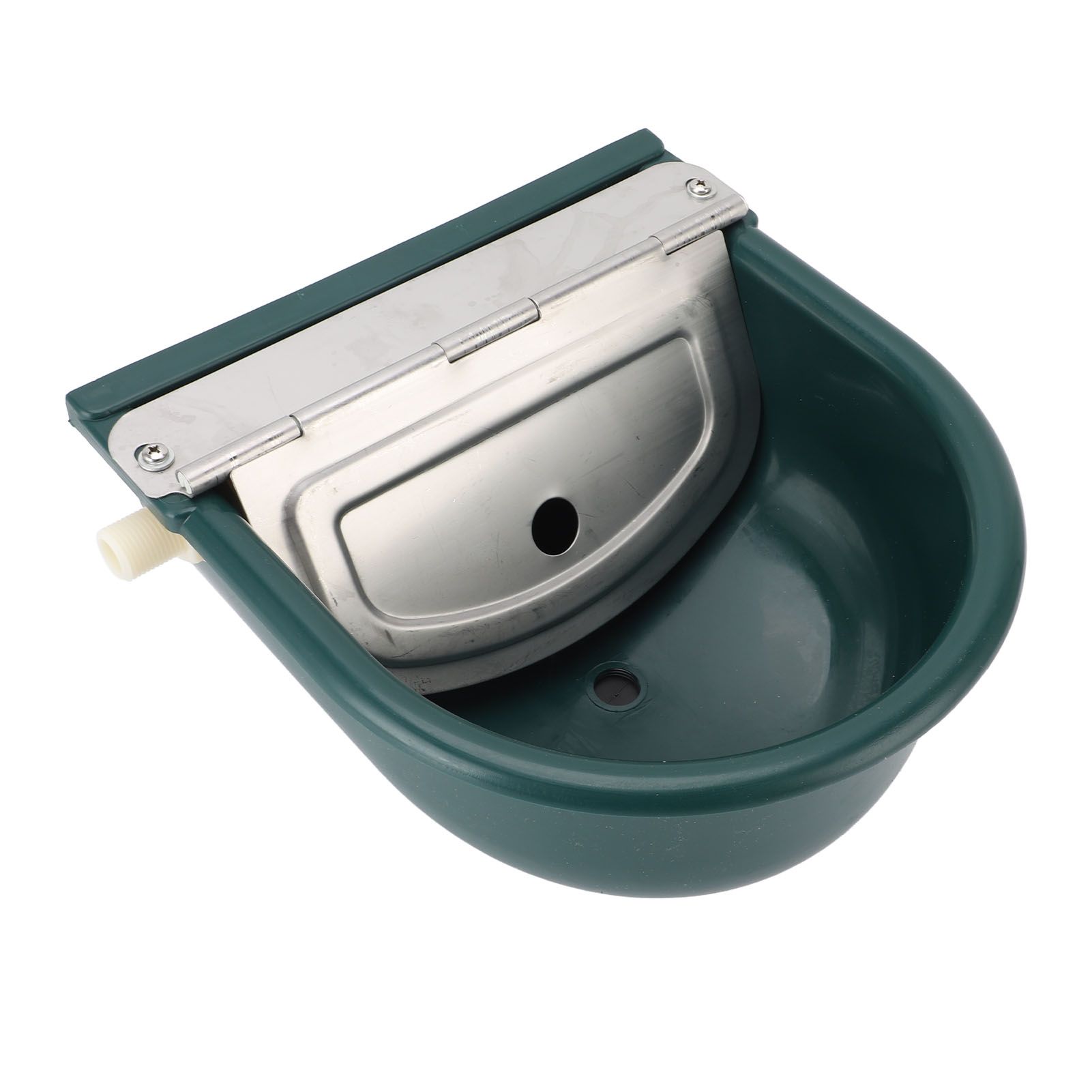 Livestock Water Bowl Trough Drinking Dispenser Farm Feeder Plastic with Iron view 3