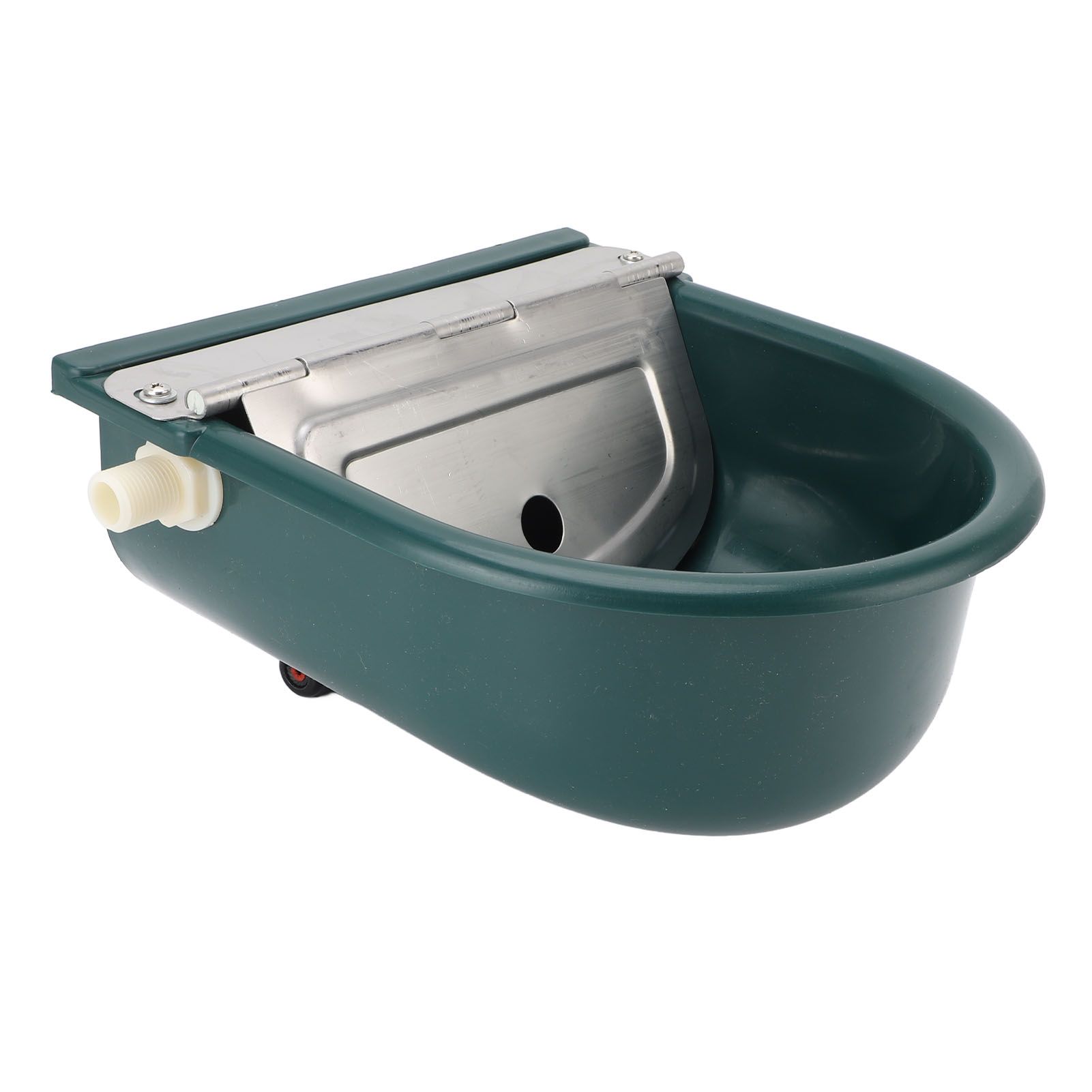 Livestock Water Bowl Trough Drinking Dispenser Farm Feeder Plastic with Iron view 4