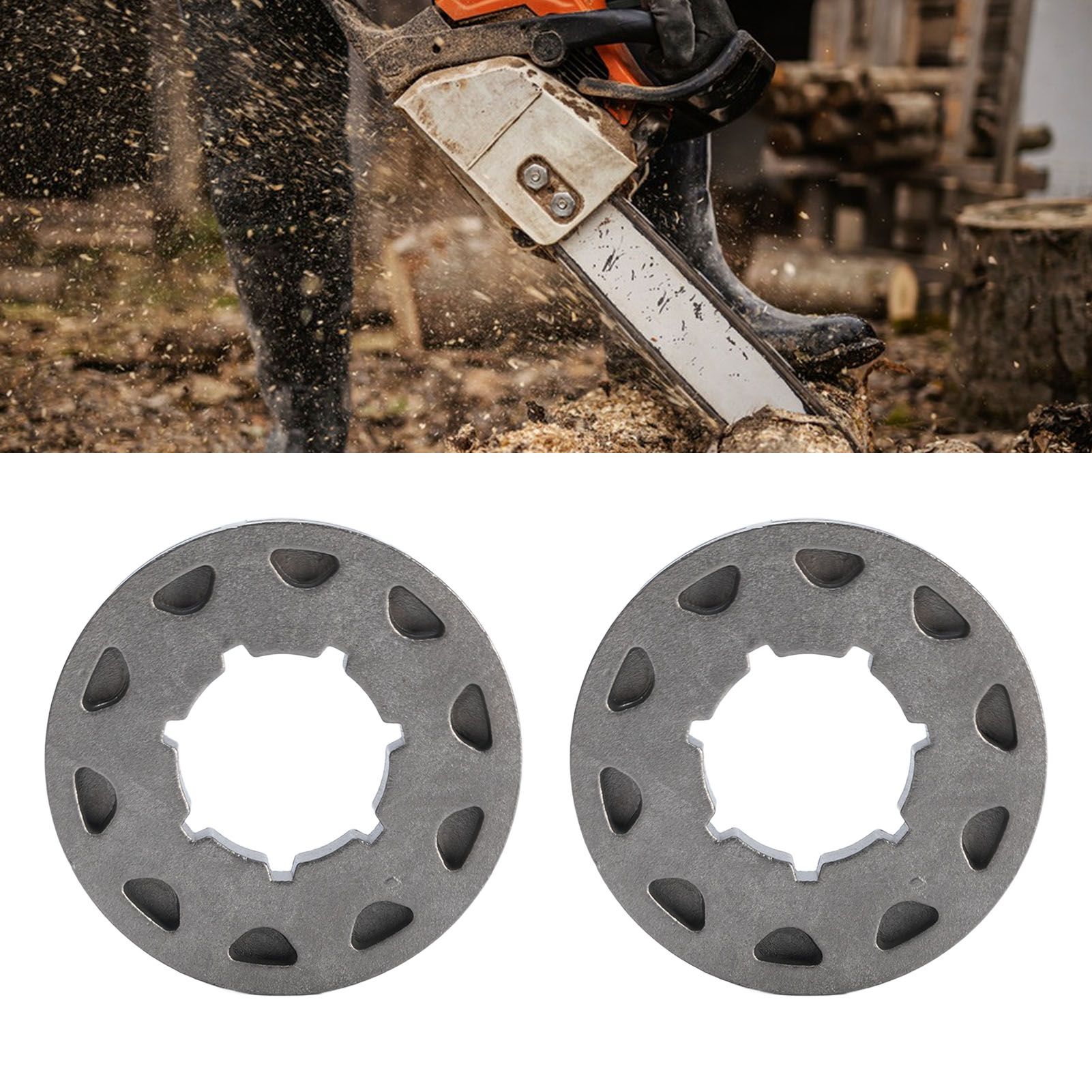 2PCS 22mm Chainsaw Rim Sprocket 3/8in-10 High Strength Rugged Construction for view 12