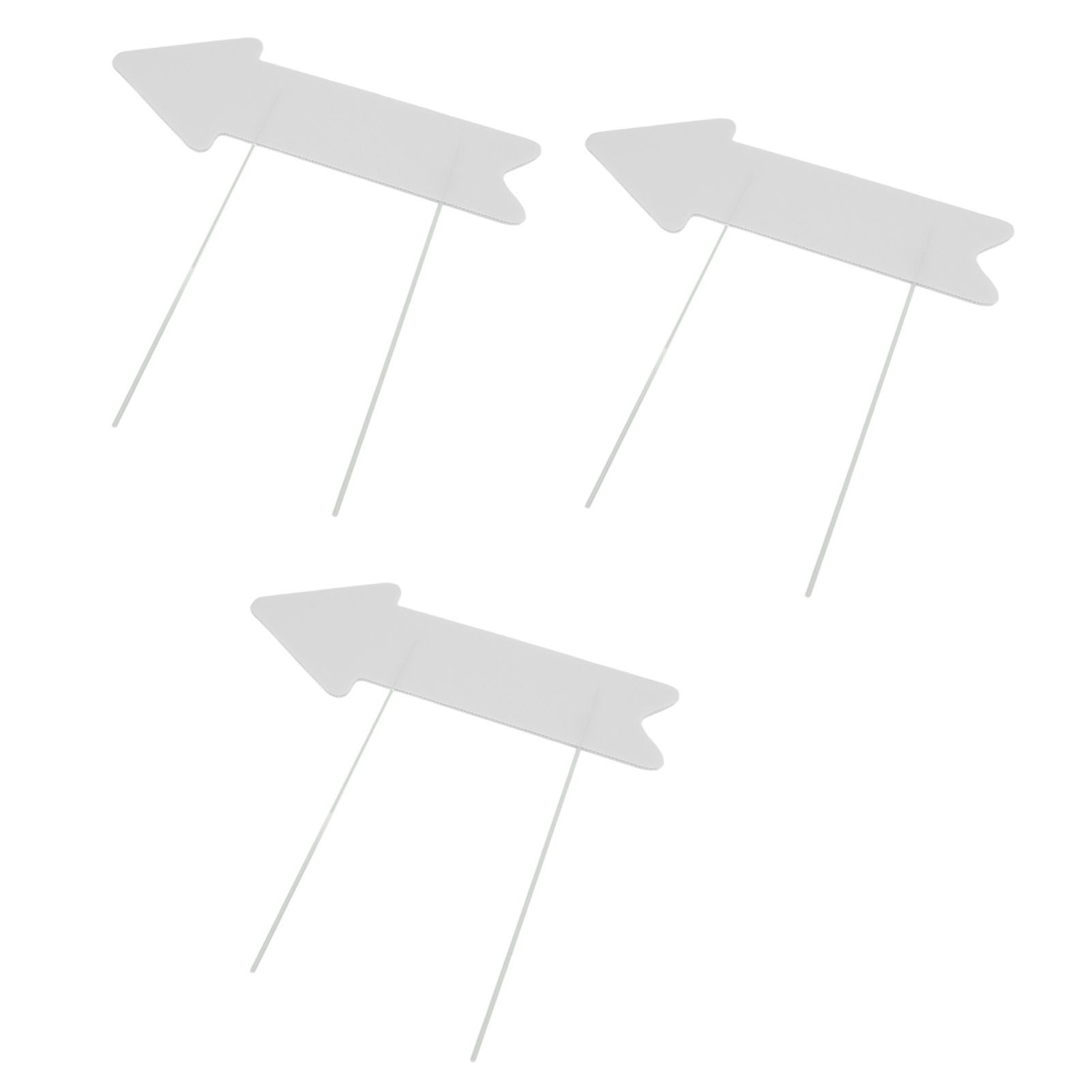 Blank Arrow Signs with Stakes Double Side Water Proof Directional Signs for view 4