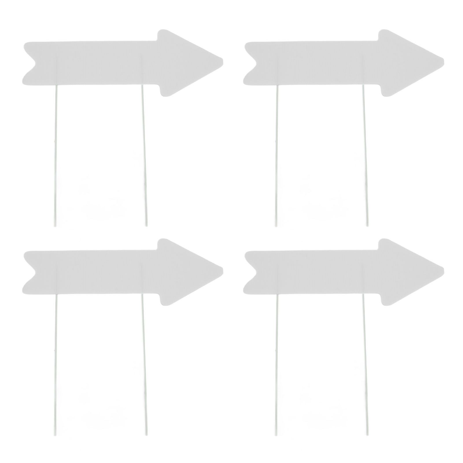 Blank Arrow Signs with Stakes Double Side Water Proof Directional Signs for view 10