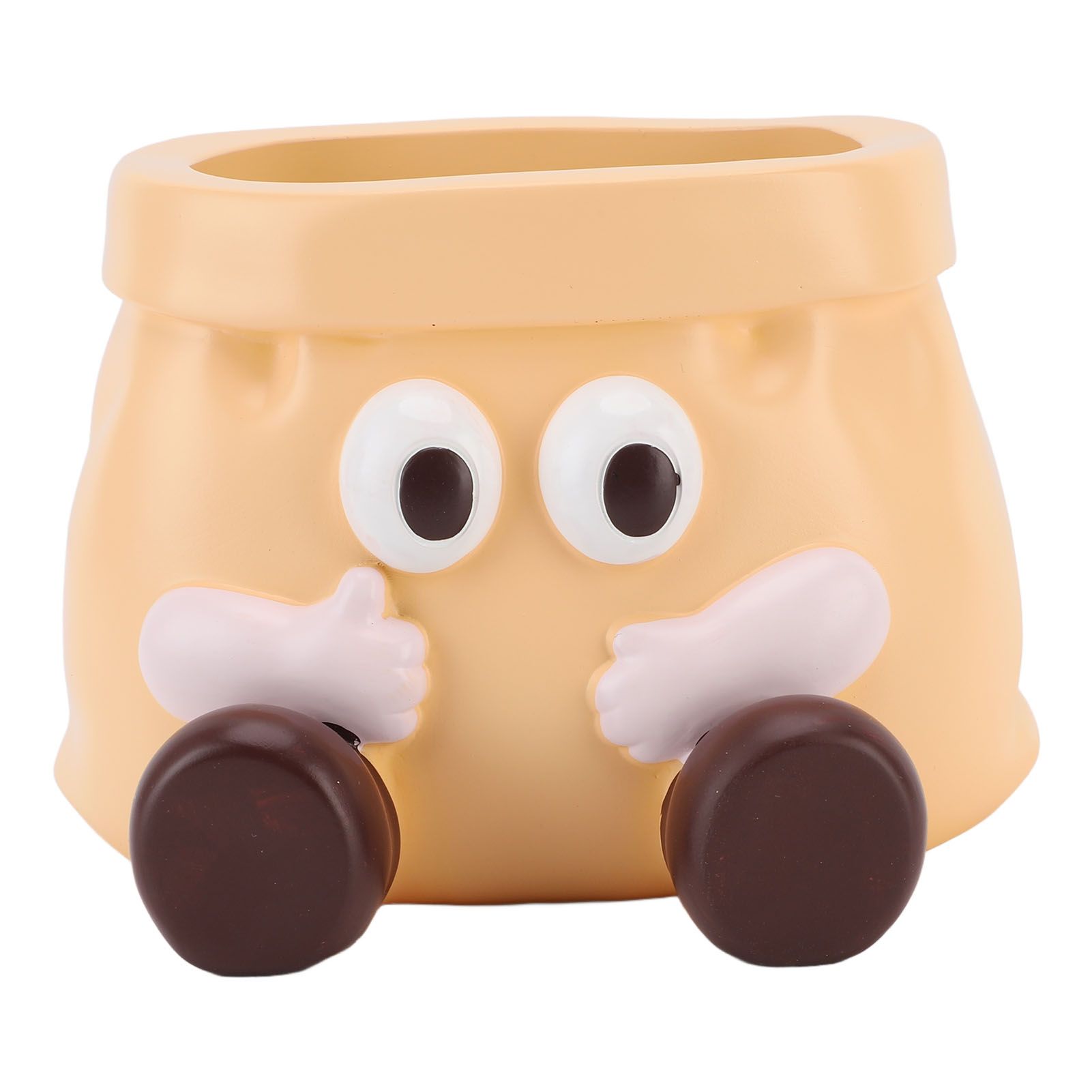 Succulent Pot Resin Cute Decorative Planter with Drainage for Ornament view 3
