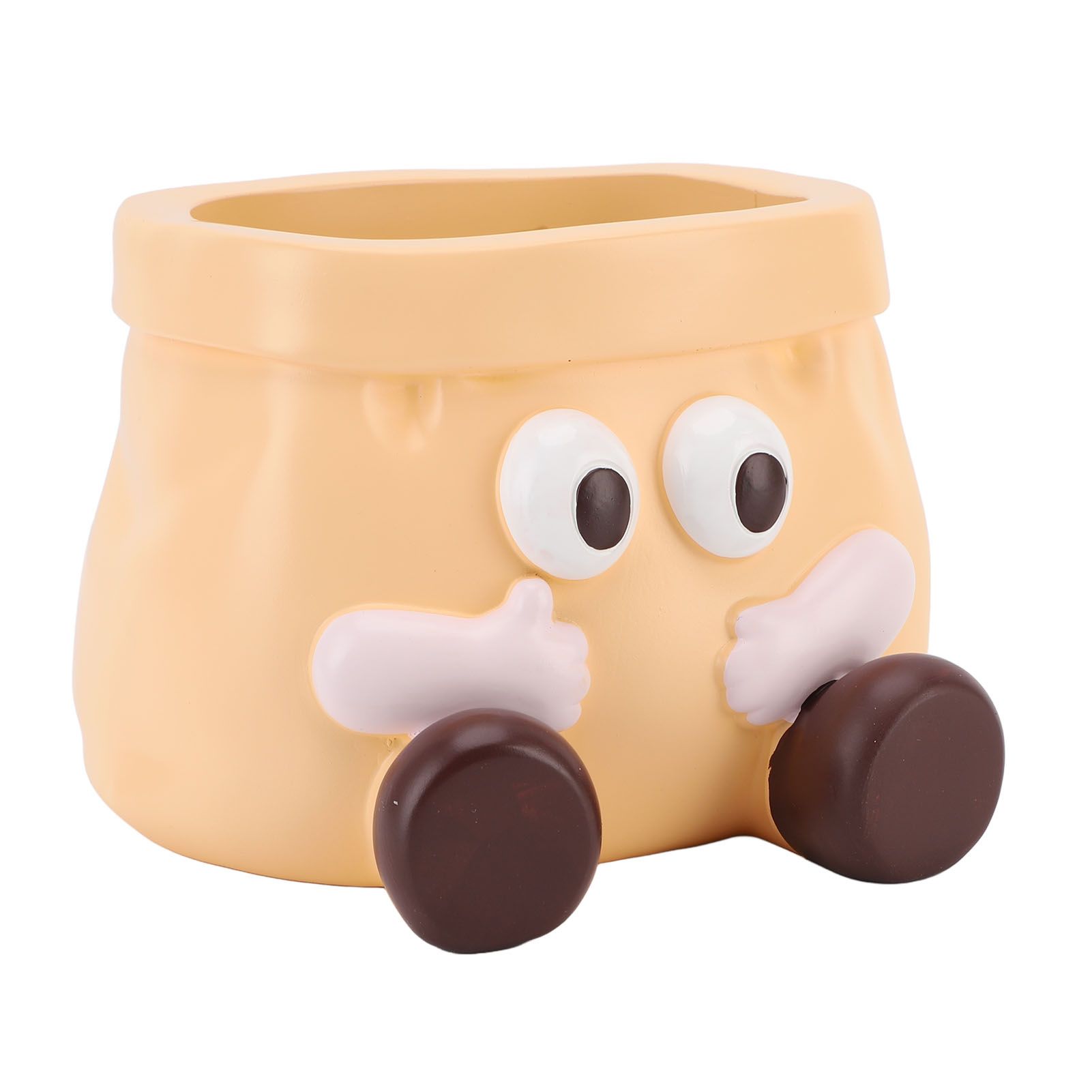 Succulent Pot Resin Cute Decorative Planter with Drainage for Ornament view 4