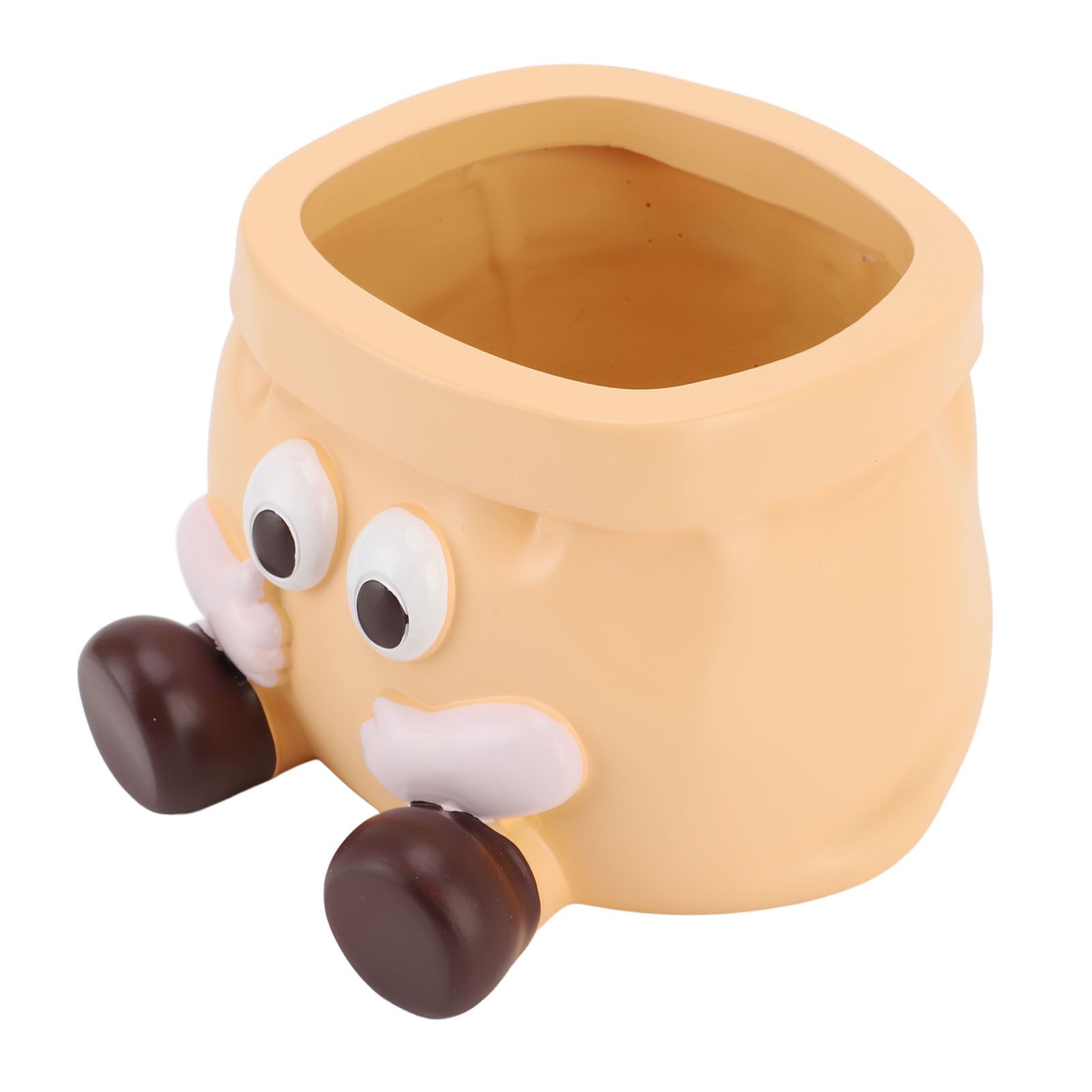 Succulent Pot Resin Cute Decorative Planter with Drainage for Ornament view 12