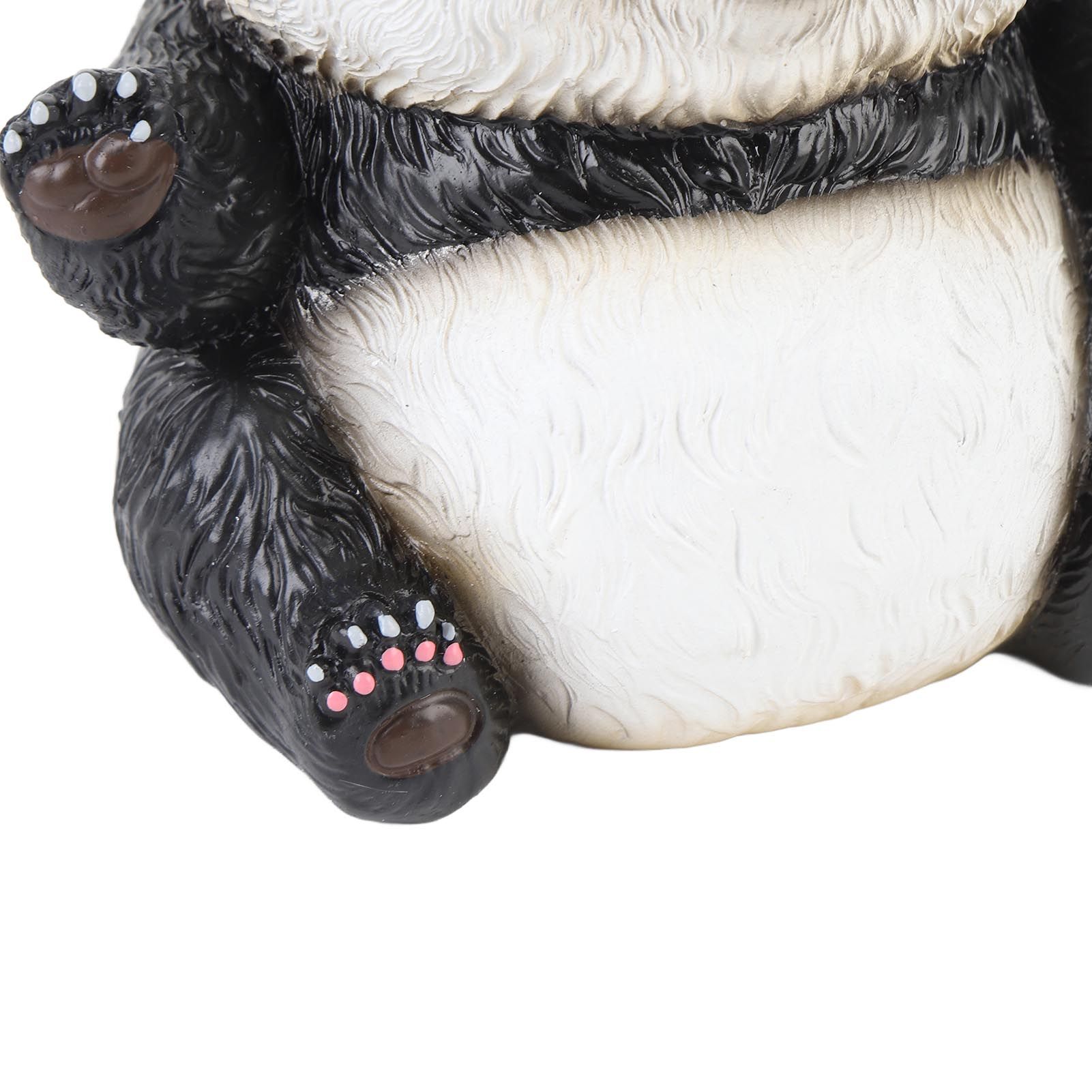 Panda Figurine Cute Lifelike Sturdy Resin Panda Animal Figure Ornament for view 2