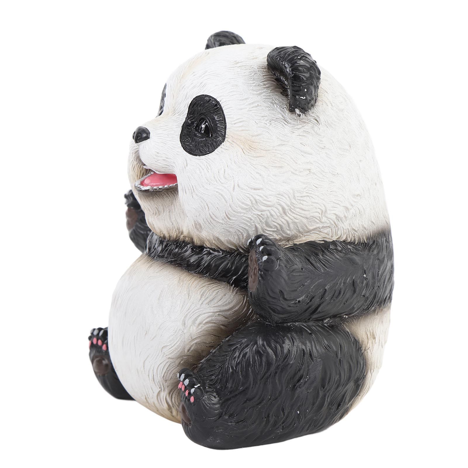 Panda Figurine Cute Lifelike Sturdy Resin Panda Animal Figure Ornament for view 11