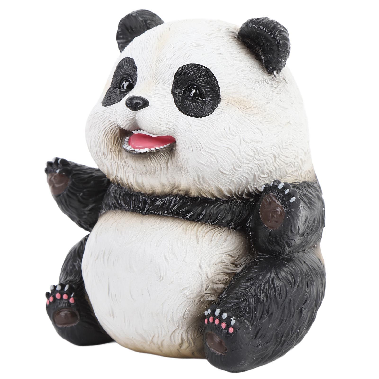 Panda Figurine Cute Lifelike Sturdy Resin Panda Animal Figure Ornament for view 12