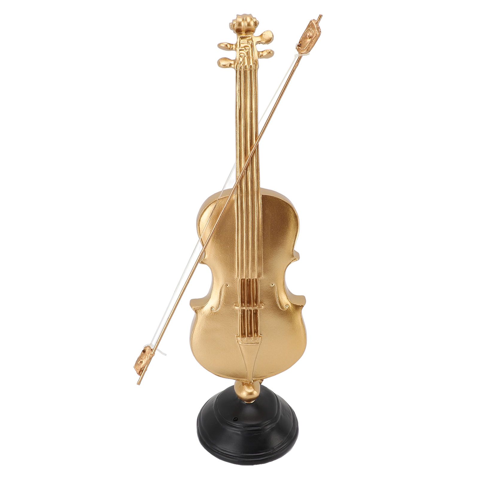 14.17 X 3.94 X 3.82in Violin Figurine Golden Violin Craft Music Art Decor for