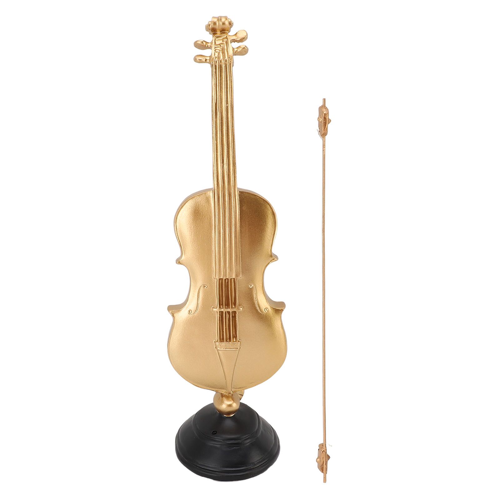 14.17 X 3.94 X 3.82in Violin Figurine Golden Violin Craft Music Art Decor for view 3