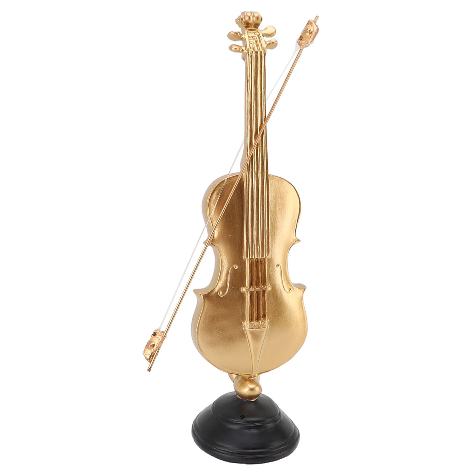 14.17 X 3.94 X 3.82in Violin Figurine Golden Violin Craft Music Art Decor for view 6
