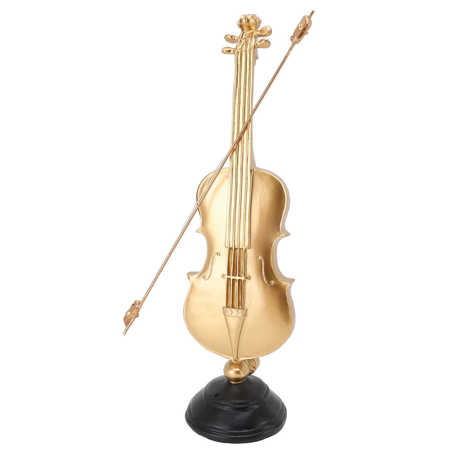14.17 X 3.94 X 3.82in Violin Figurine Golden Violin Craft Music Art Decor for view 10
