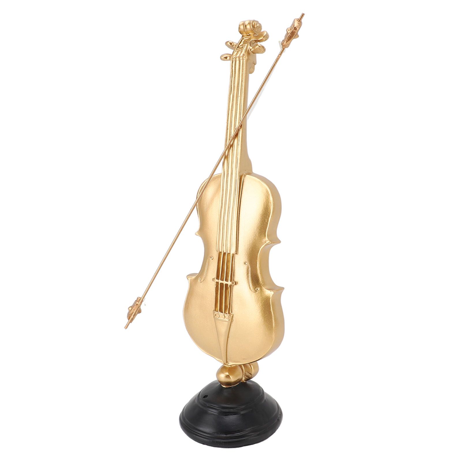 14.17 X 3.94 X 3.82in Violin Figurine Golden Violin Craft Music Art Decor for view 12