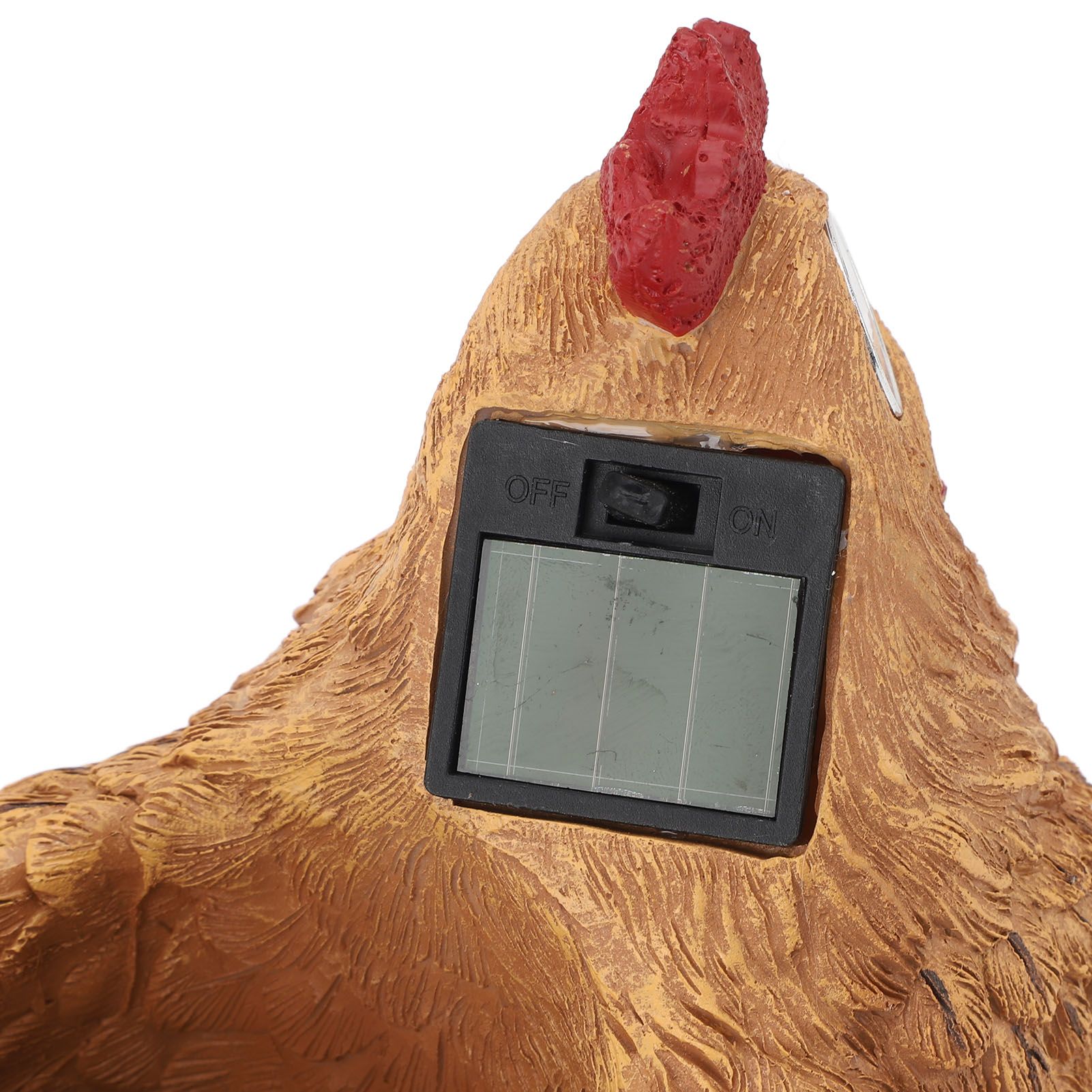 Flower Pot Hen Shape Resin Succulent Pot with Auto Light Sensing Solar Light view 5