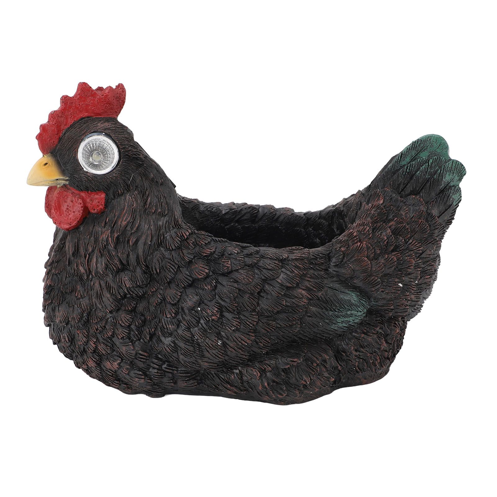 Flower Pot Hen Shape Resin Succulent Pot with Auto Light Sensing Solar Light view 6