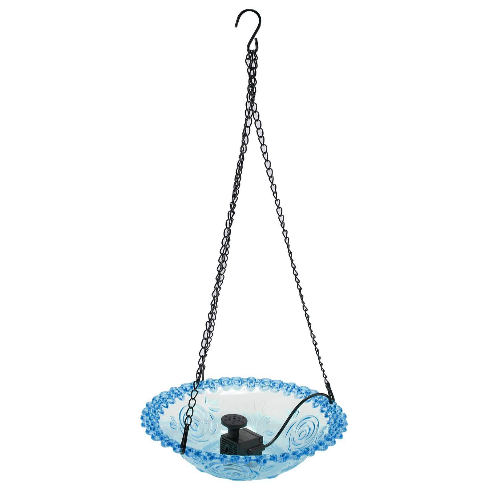 Bird Bath Fountain for Outdoor Plastic Hanging USB Powered Hummingbird Feeder view 12