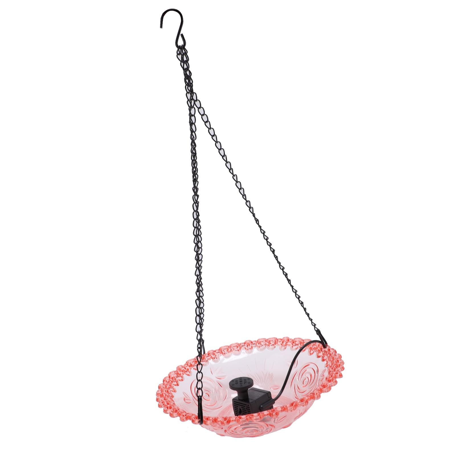 Bird Bath Fountain for Outdoor Plastic Hanging USB Powered Hummingbird Feeder view 8