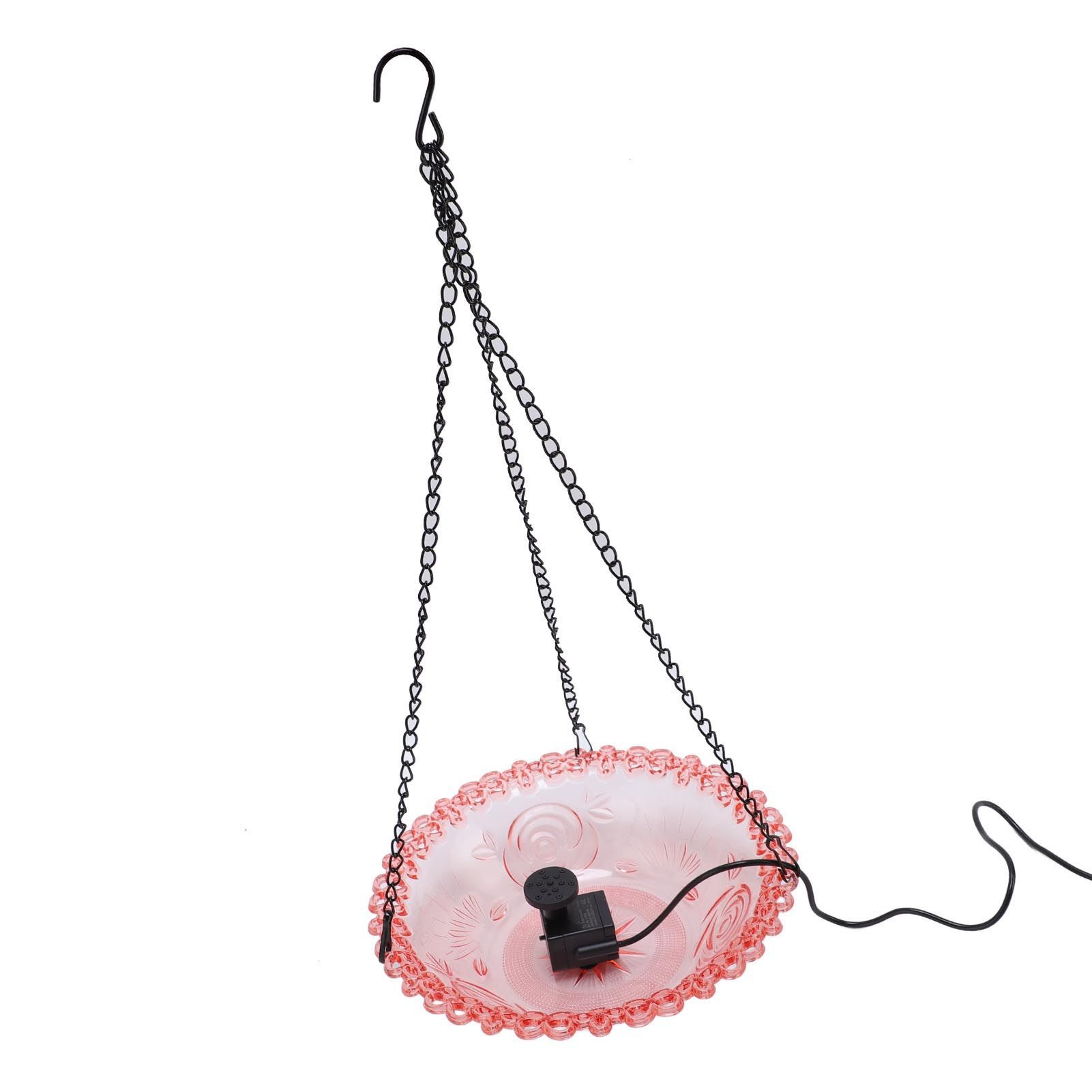 Bird Bath Fountain for Outdoor Plastic Hanging USB Powered Hummingbird Feeder view 9