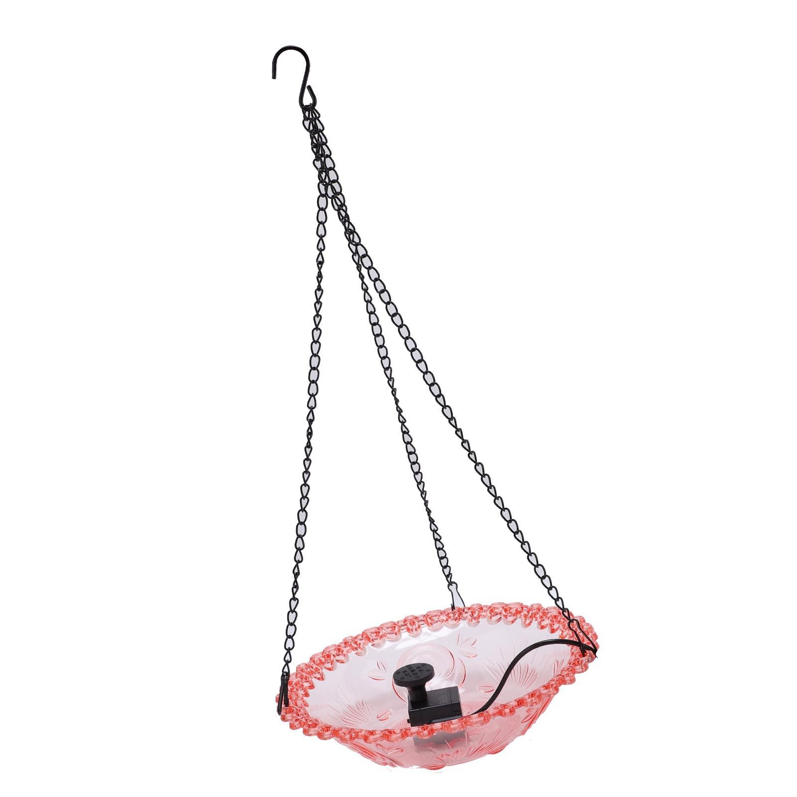 Bird Bath Fountain for Outdoor Plastic Hanging USB Powered Hummingbird Feeder view 10