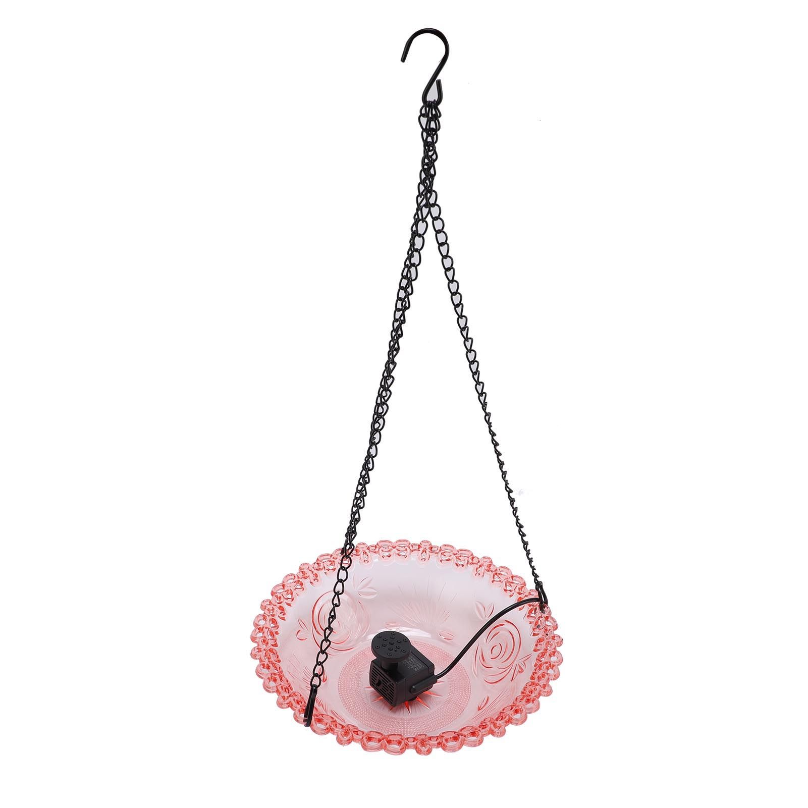 Bird Bath Fountain for Outdoor Plastic Hanging USB Powered Hummingbird Feeder view 11