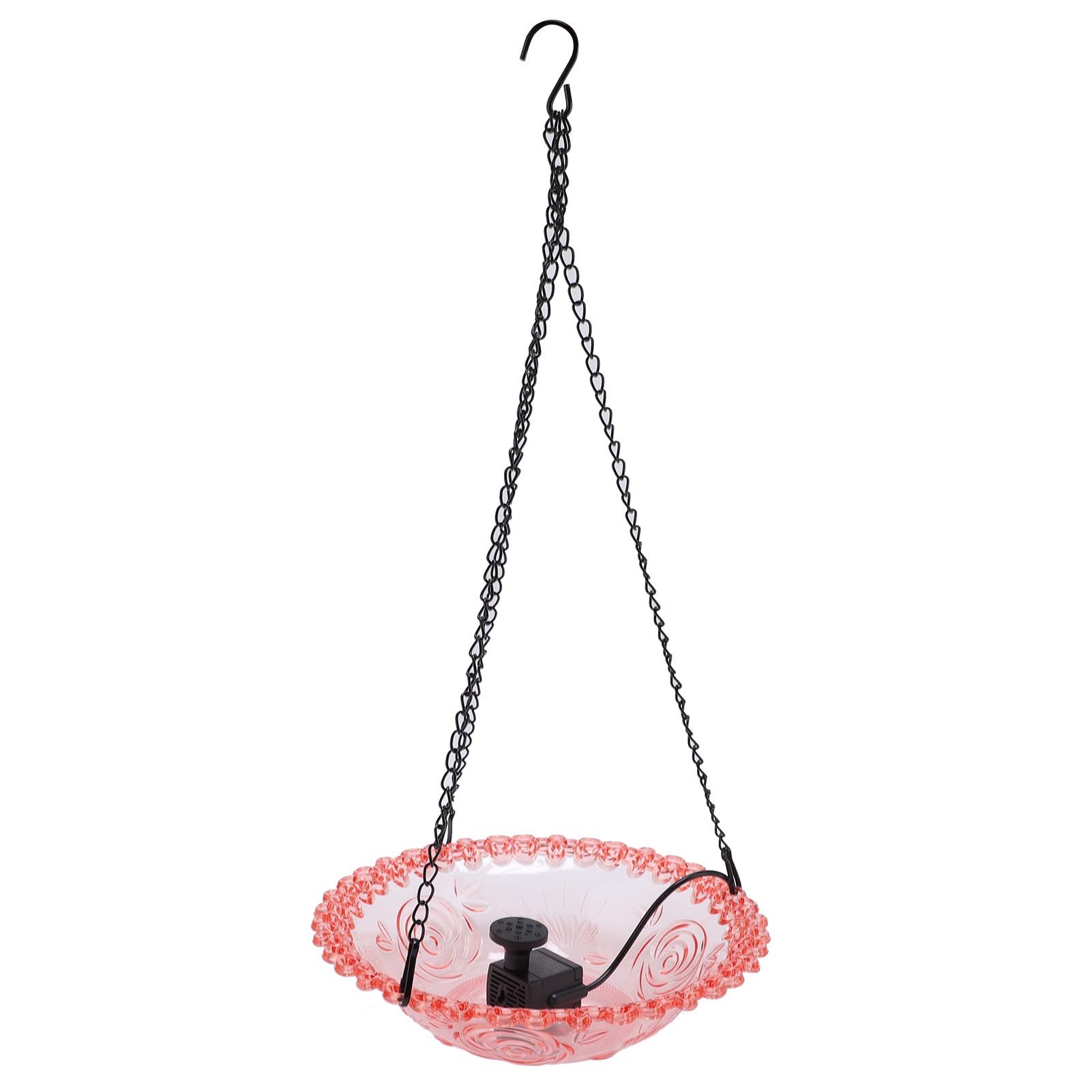 Bird Bath Fountain for Outdoor Plastic Hanging USB Powered Hummingbird Feeder view 12