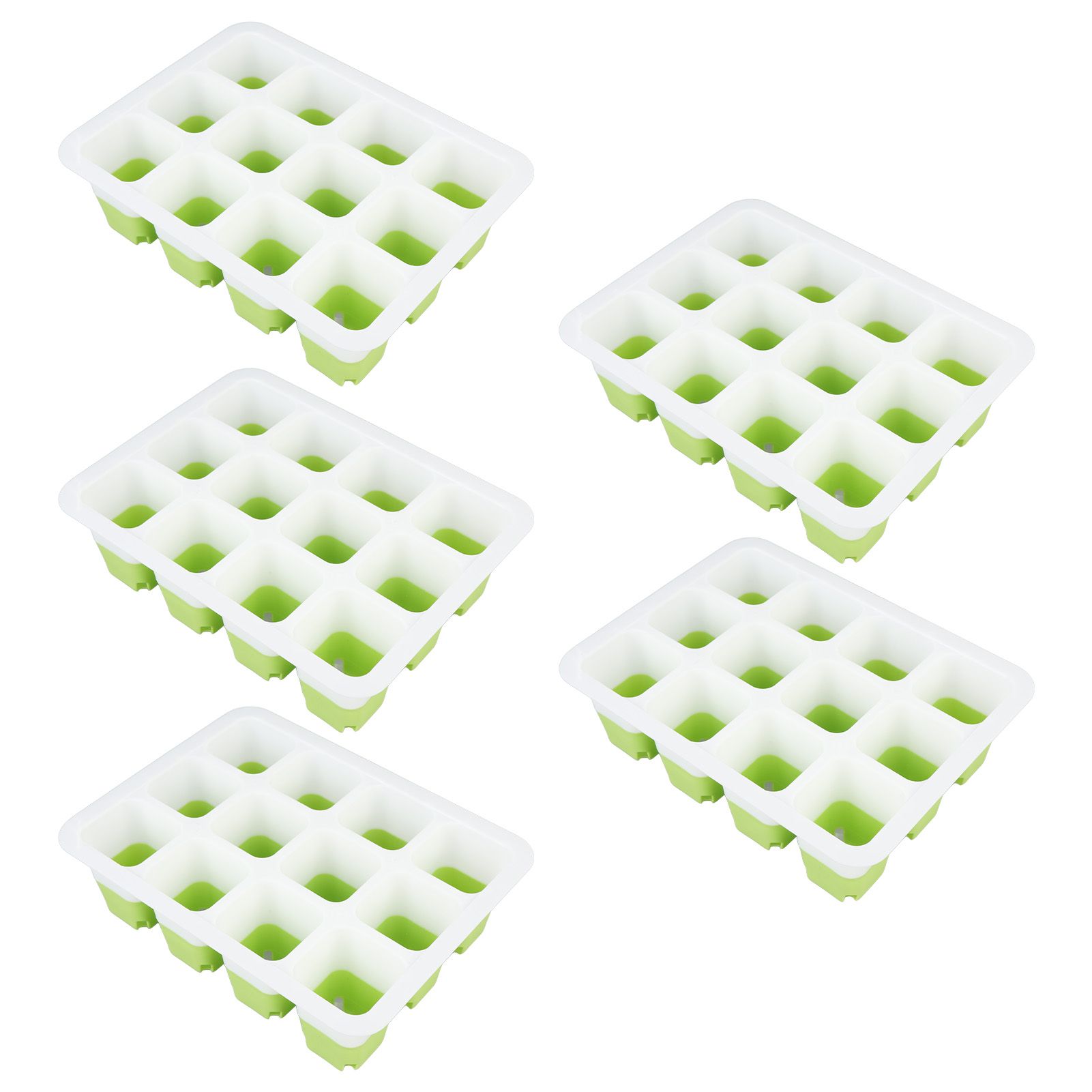 5 Pcs Plant Starting Tray Silicone Reusable Pop Out Cells Indoor Plant view 8