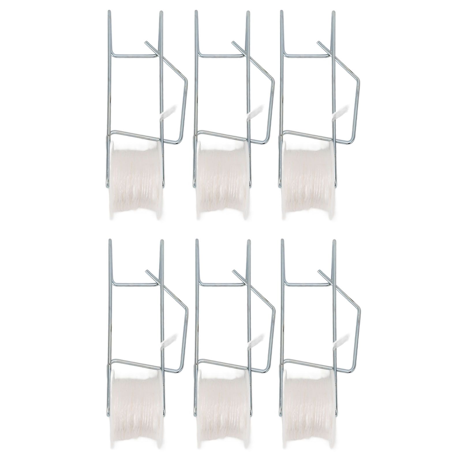 6Pcs Plant Roller Hooks with 49.2ft Twine Galvanizing Steel Wire Stable view 3