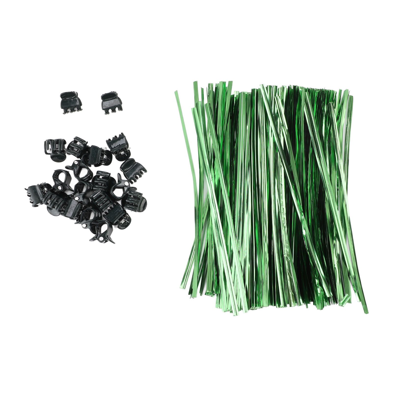 1 Roll 3mm Plant Iron Wires 800pcs Plant Twist Ties 20pcs Clips Bendable view 7