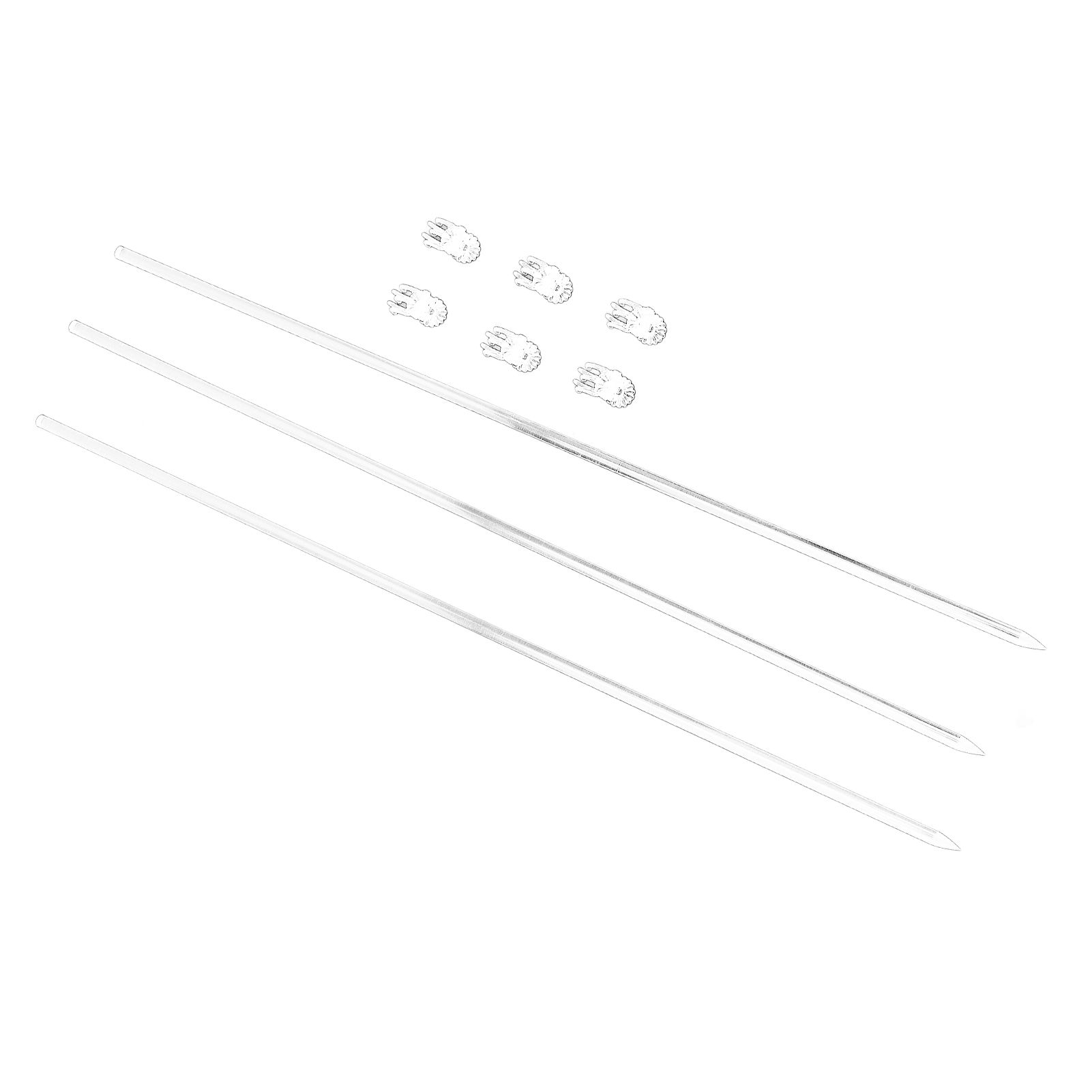 16 Pcs 15.6 Inch Acrylic Plant Stakes Clear Flower Support Sticks with 20 Pcs view 2