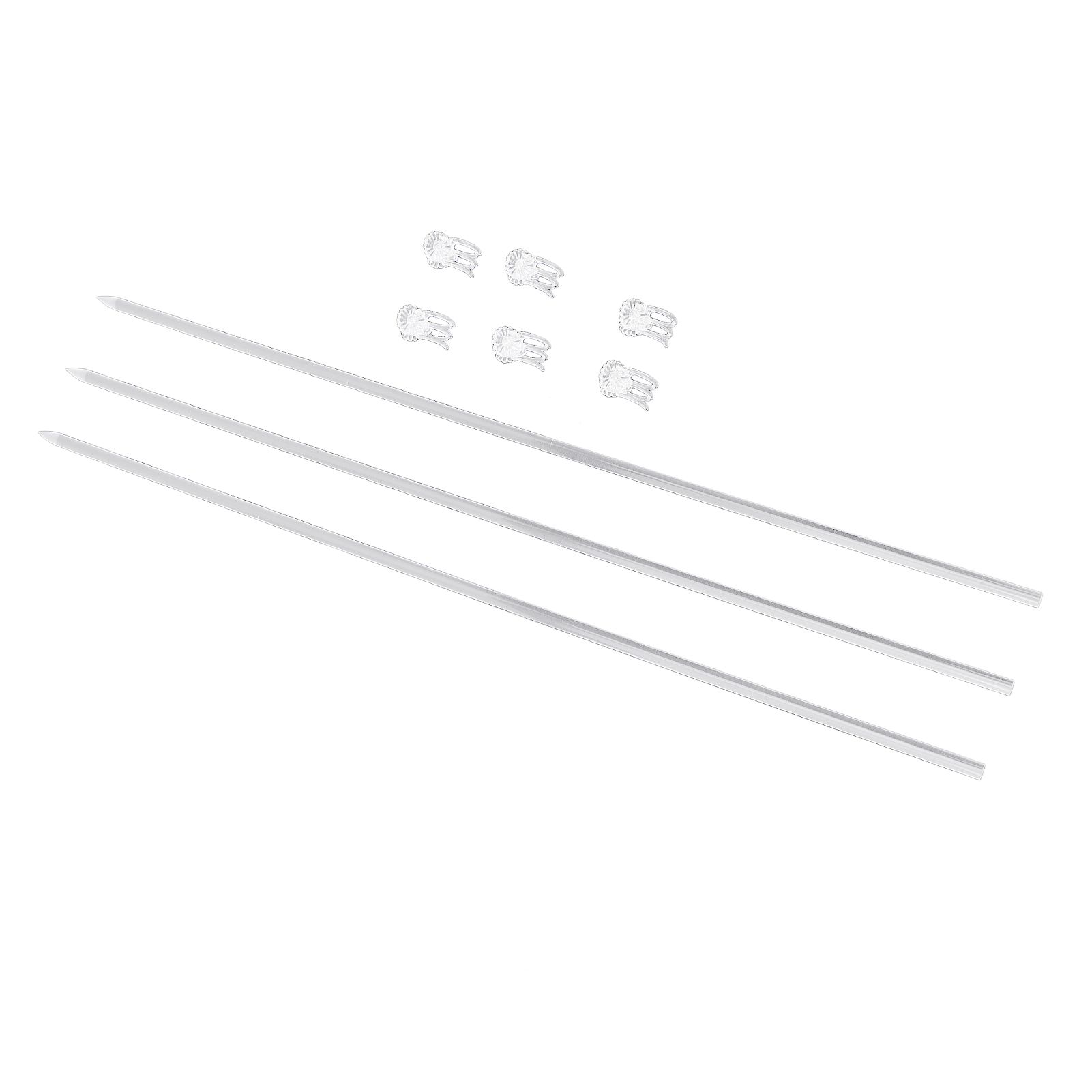 16 Pcs 15.6 Inch Acrylic Plant Stakes Clear Flower Support Sticks with 20 Pcs view 9