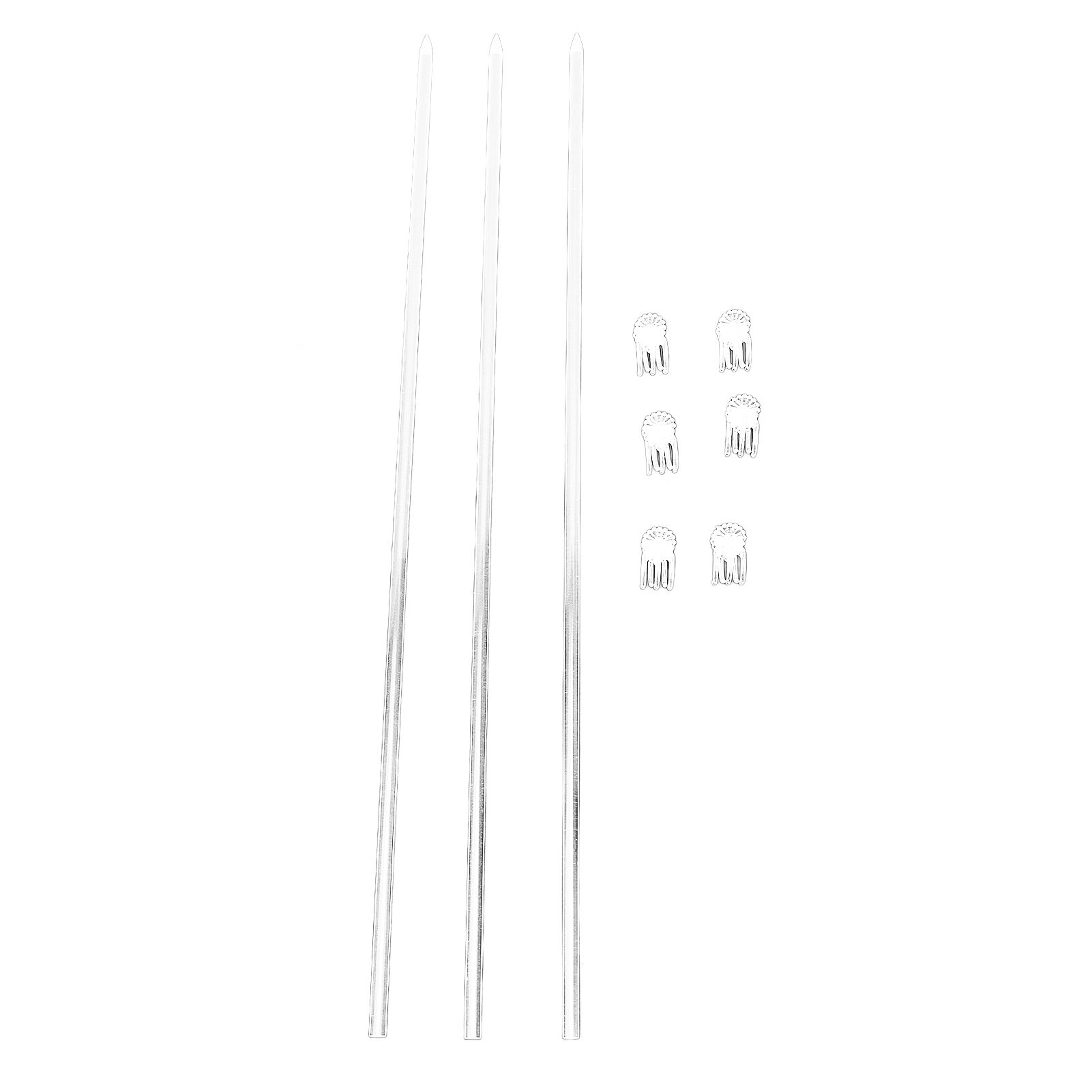 16 Pcs 15.6 Inch Acrylic Plant Stakes Clear Flower Support Sticks with 20 Pcs view 10