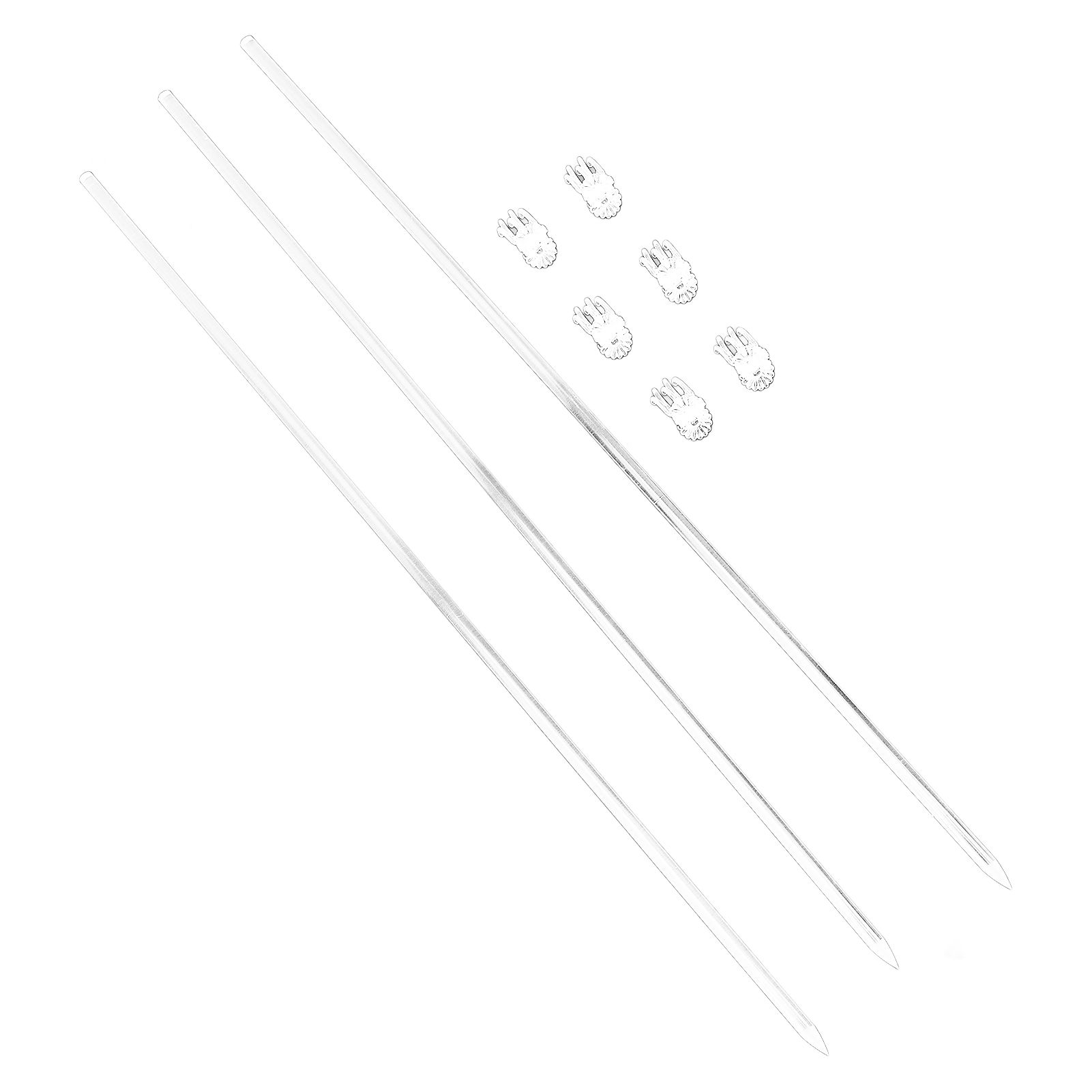 16 Pcs 15.6 Inch Acrylic Plant Stakes Clear Flower Support Sticks with 20 Pcs view 12