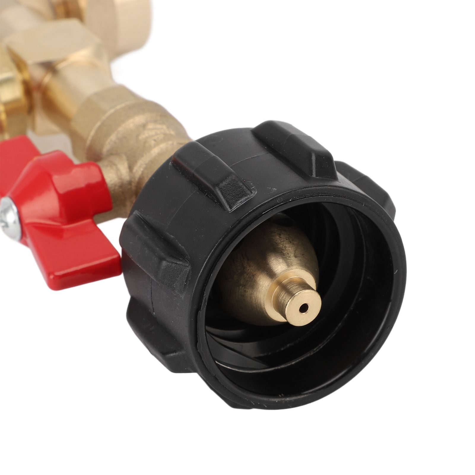 Gas Refill Adapter with Valve and Gauge Brass Gas Bottle Connector Fill 1 view 2