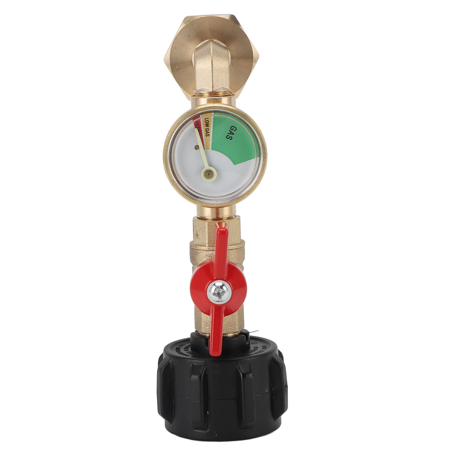 Gas Refill Adapter with Valve and Gauge Brass Gas Bottle Connector Fill 1 view 4