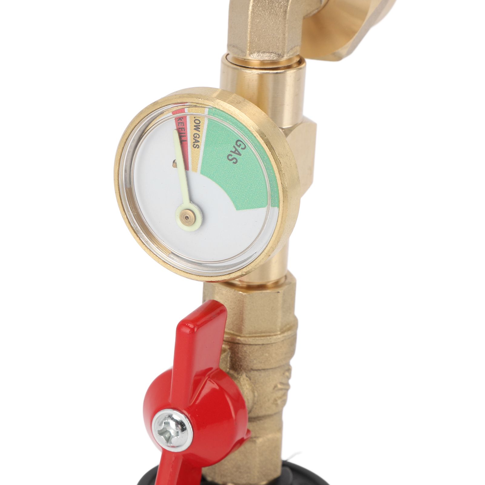 Gas Refill Adapter with Valve and Gauge Brass Gas Bottle Connector Fill 1 view 5