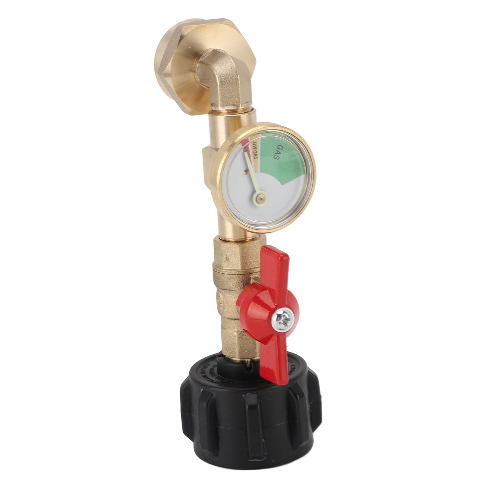 Gas Refill Adapter with Valve and Gauge Brass Gas Bottle Connector Fill 1 view 6