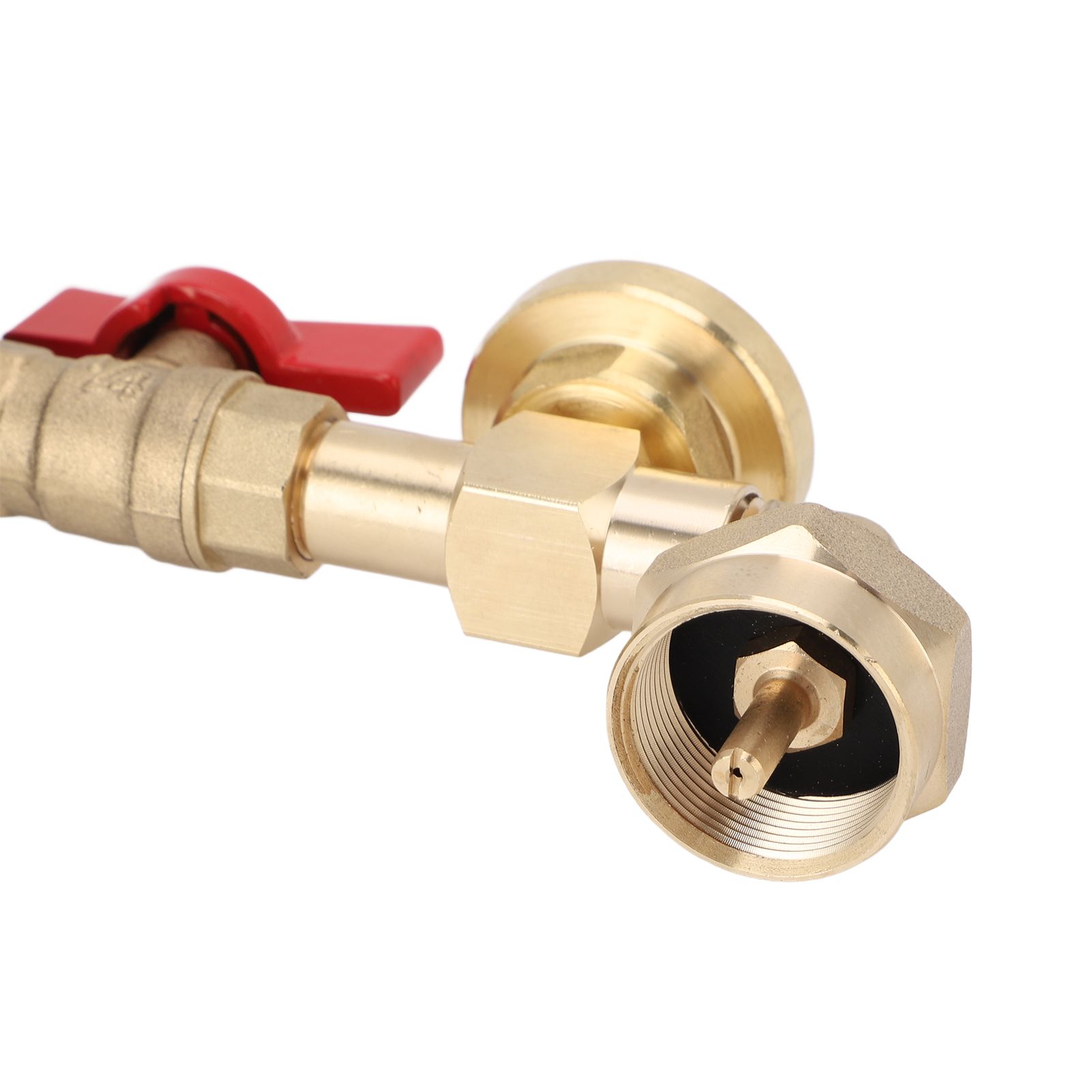 Gas Refill Adapter with Valve and Gauge Brass Gas Bottle Connector Fill 1 view 7