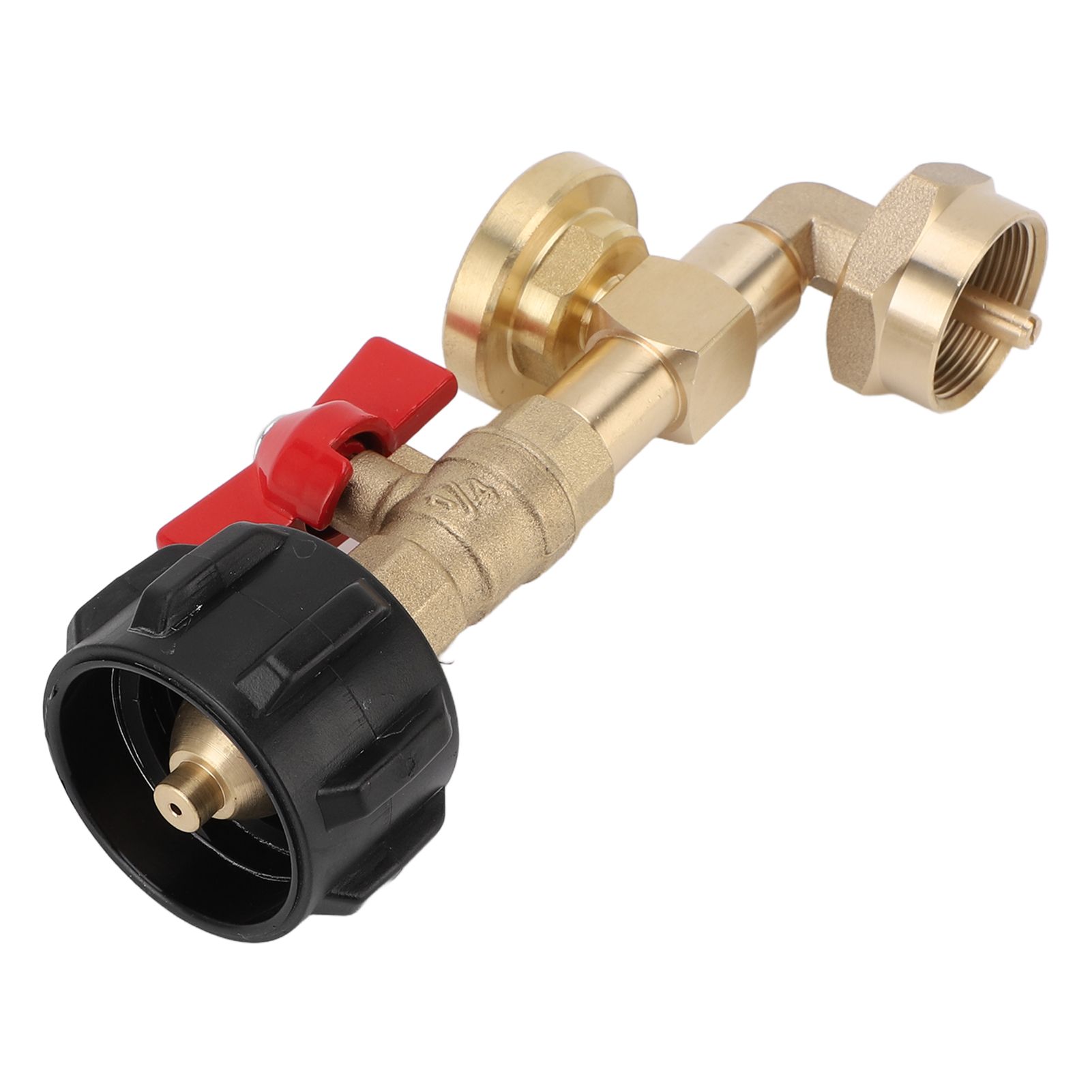 Gas Refill Adapter with Valve and Gauge Brass Gas Bottle Connector Fill 1 view 11