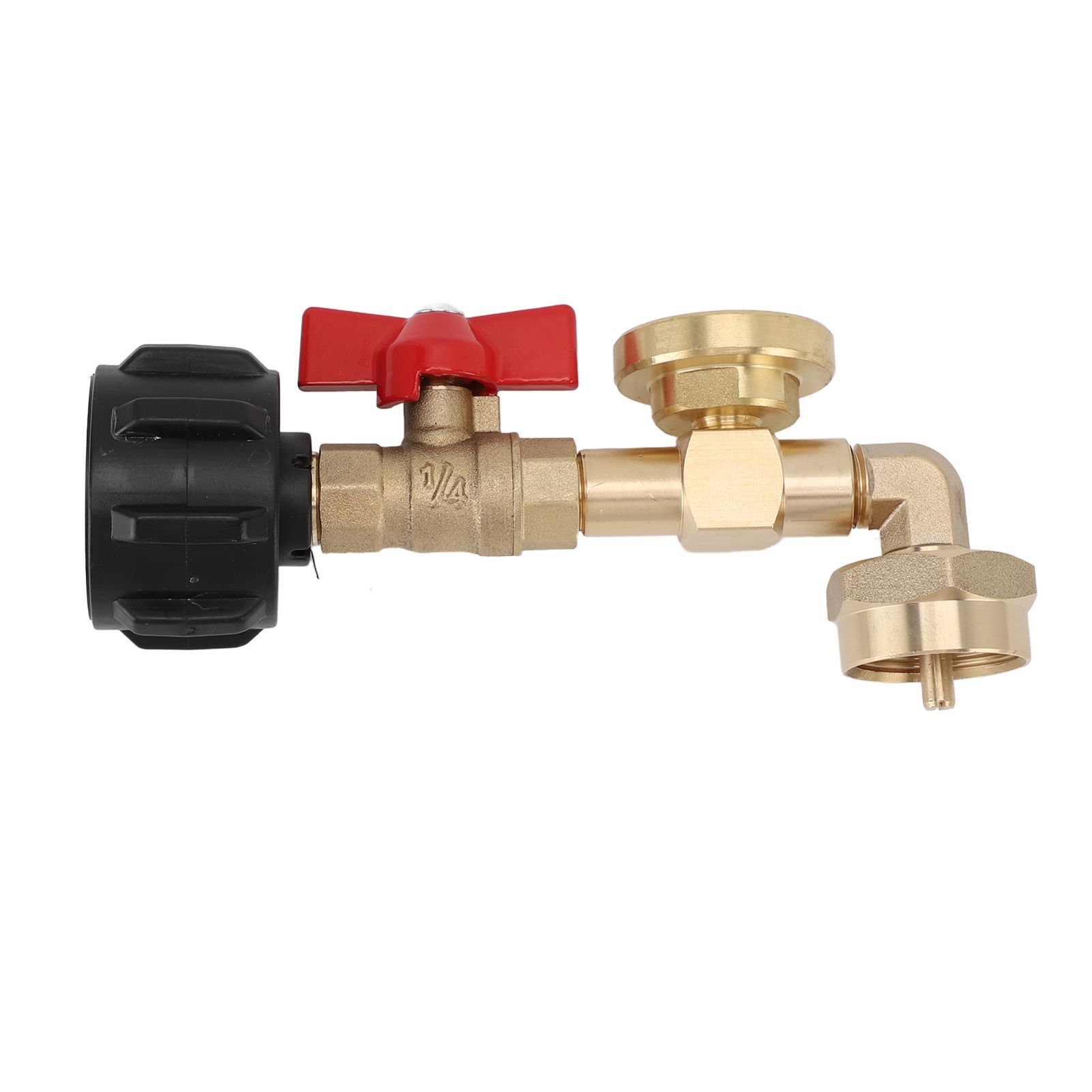 Gas Refill Adapter with Valve and Gauge Brass Gas Bottle Connector Fill 1 view 12